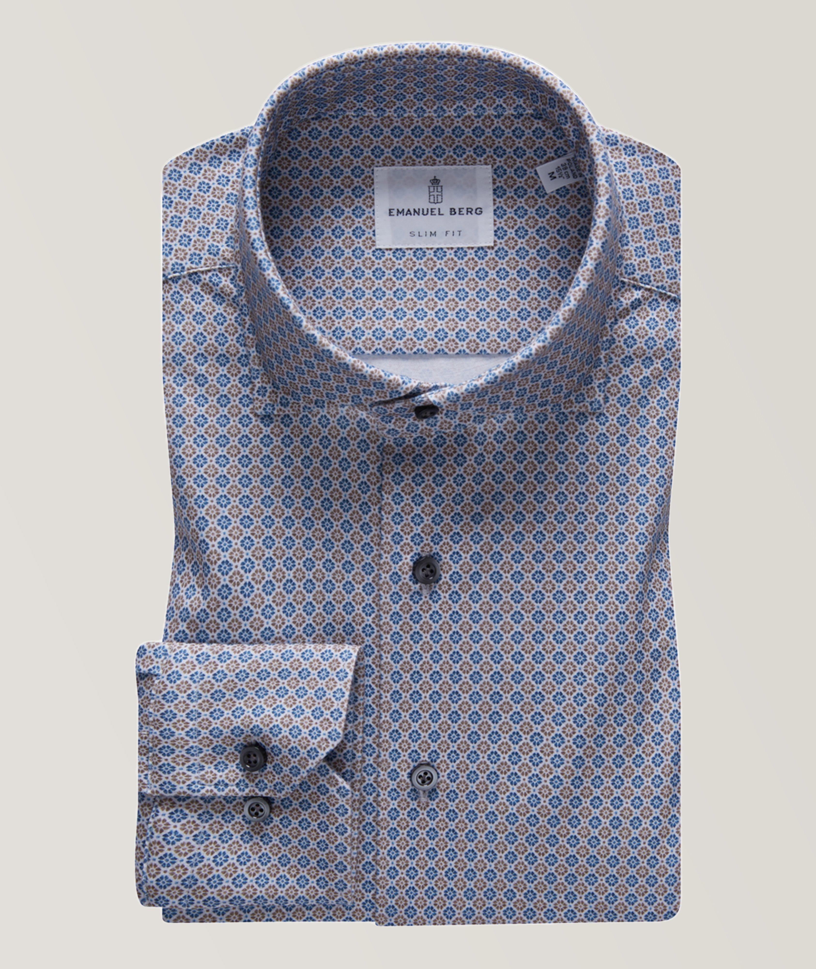 Performance Modern 4-Flex Floral Pattern Knit Shirt image 0