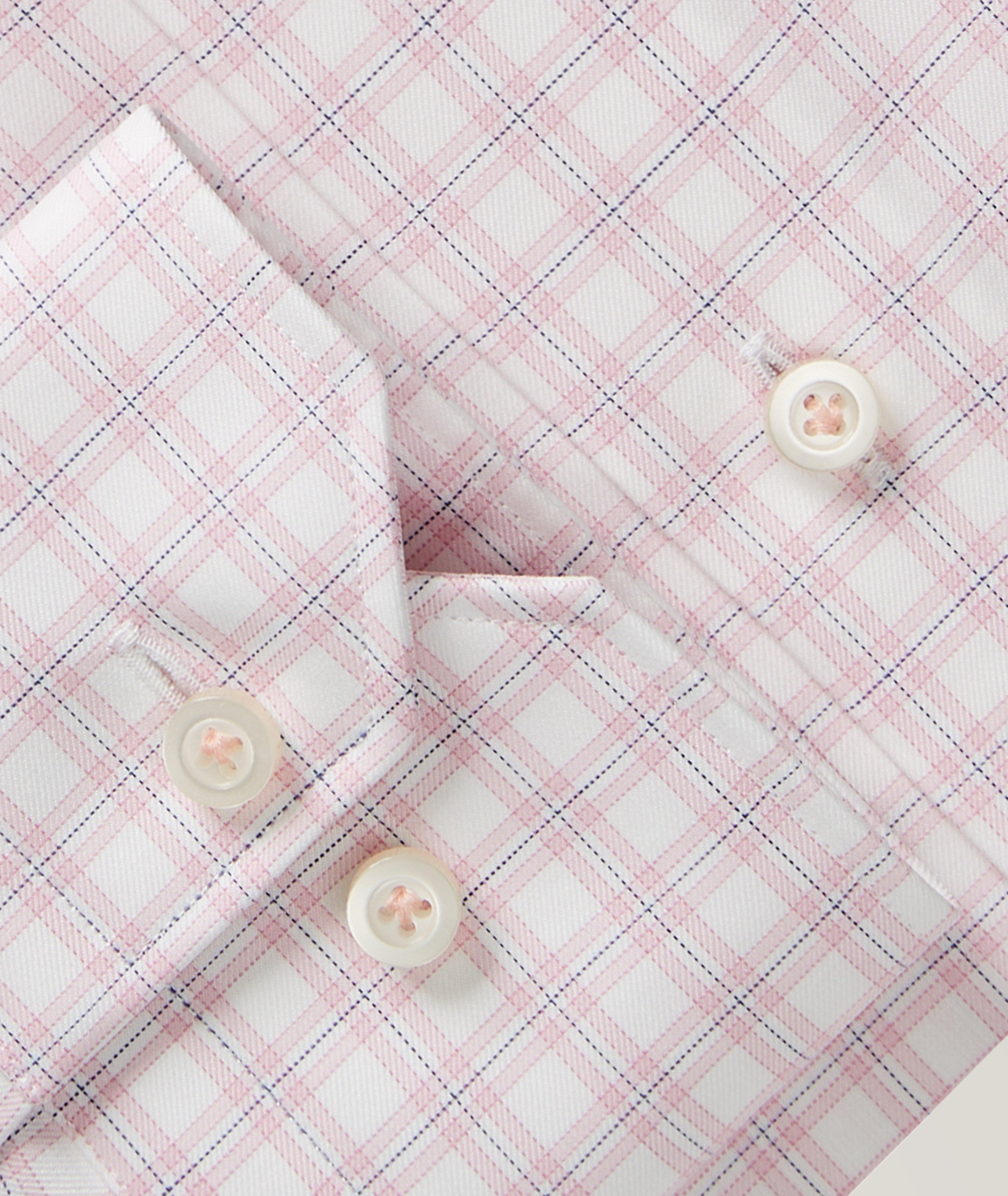 Modern-Fit Checked Twill Dress Shirt image 3