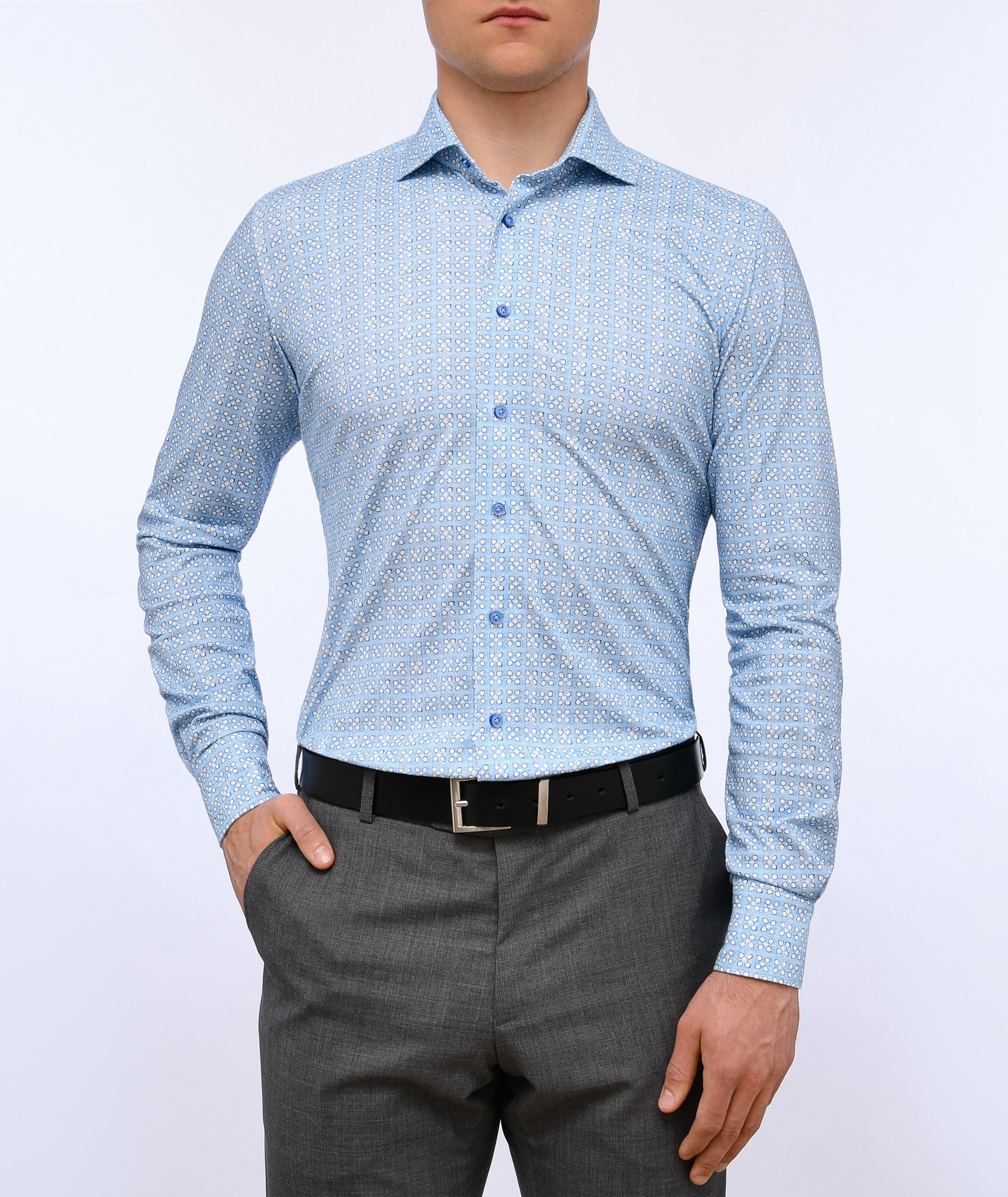 Performance Modern 4-Flex Floral Pattern Knit Shirt image 1