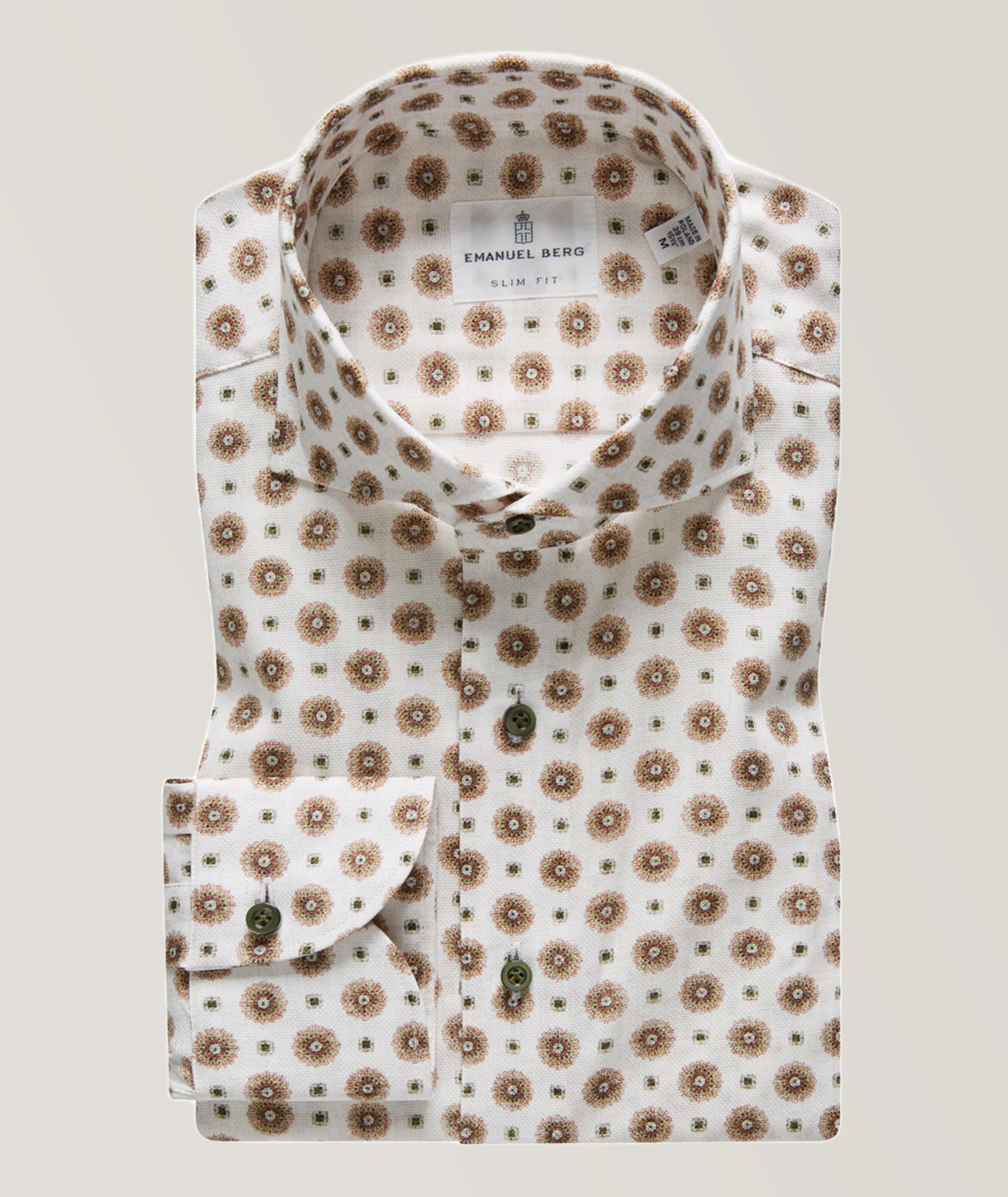 Floral Printed Cotton Dress Shirt image 0