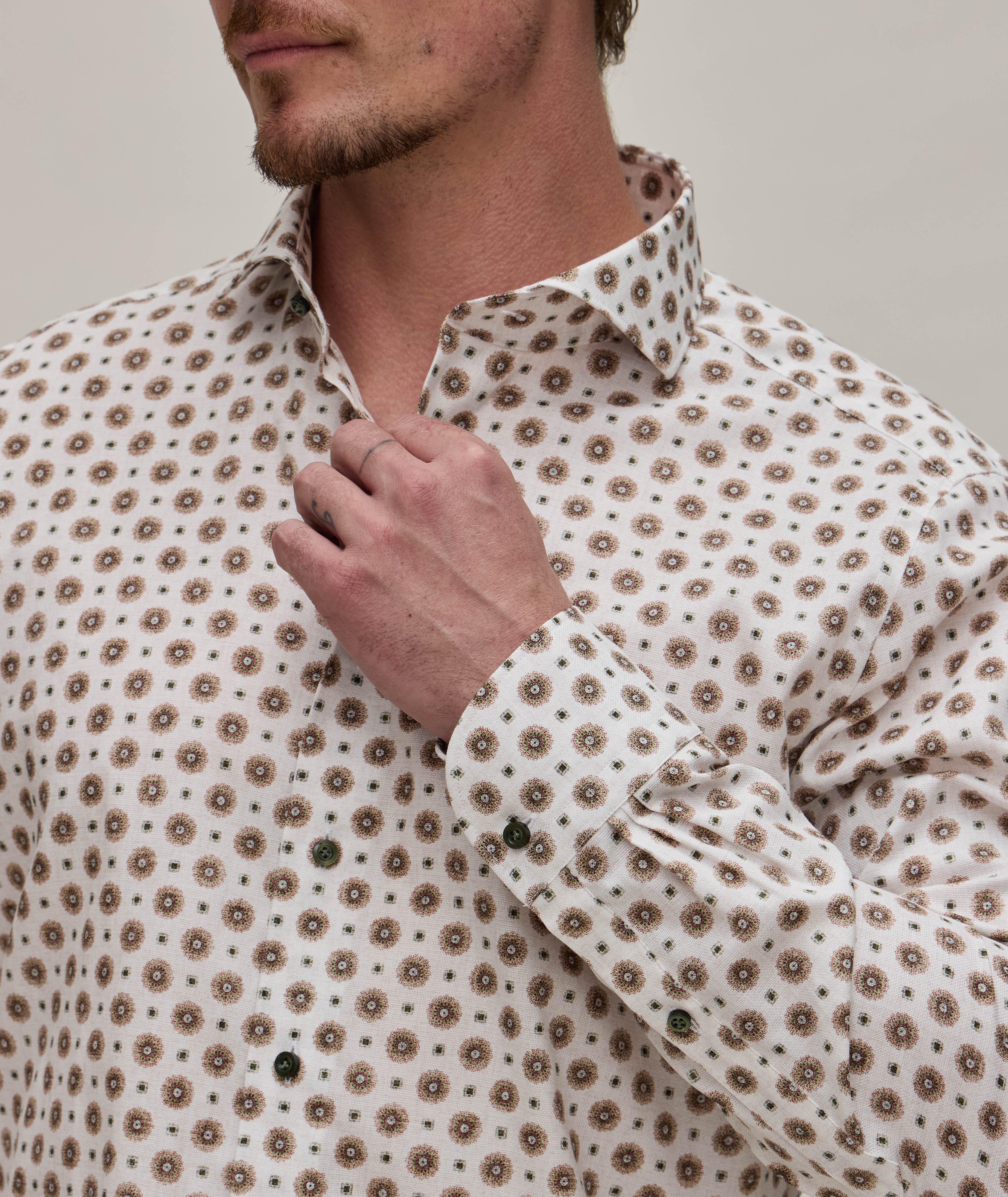 Floral Printed Cotton Dress Shirt image 3