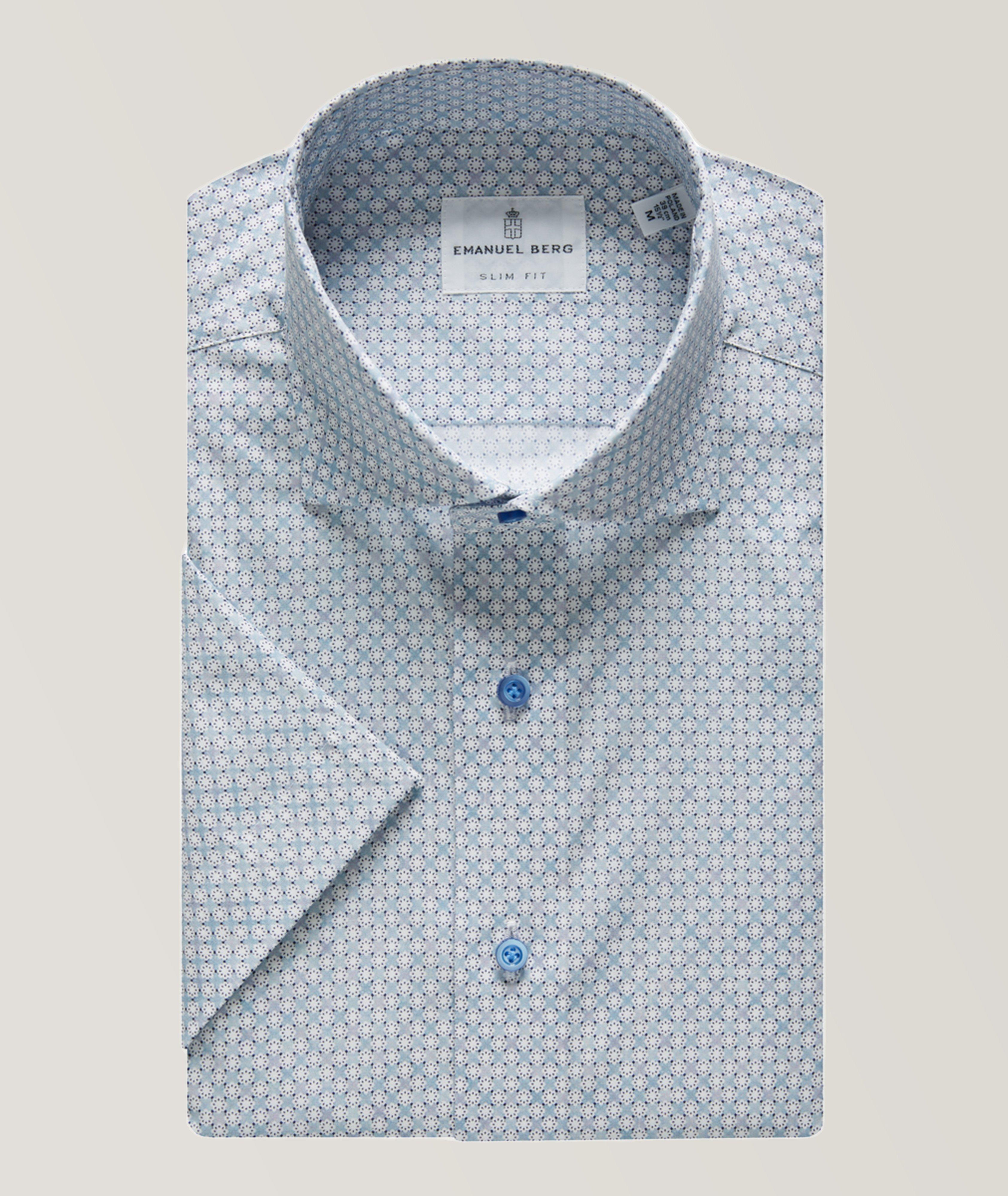 Byron Short-Sleeve Floral Pattern Stretch Shirt image 0