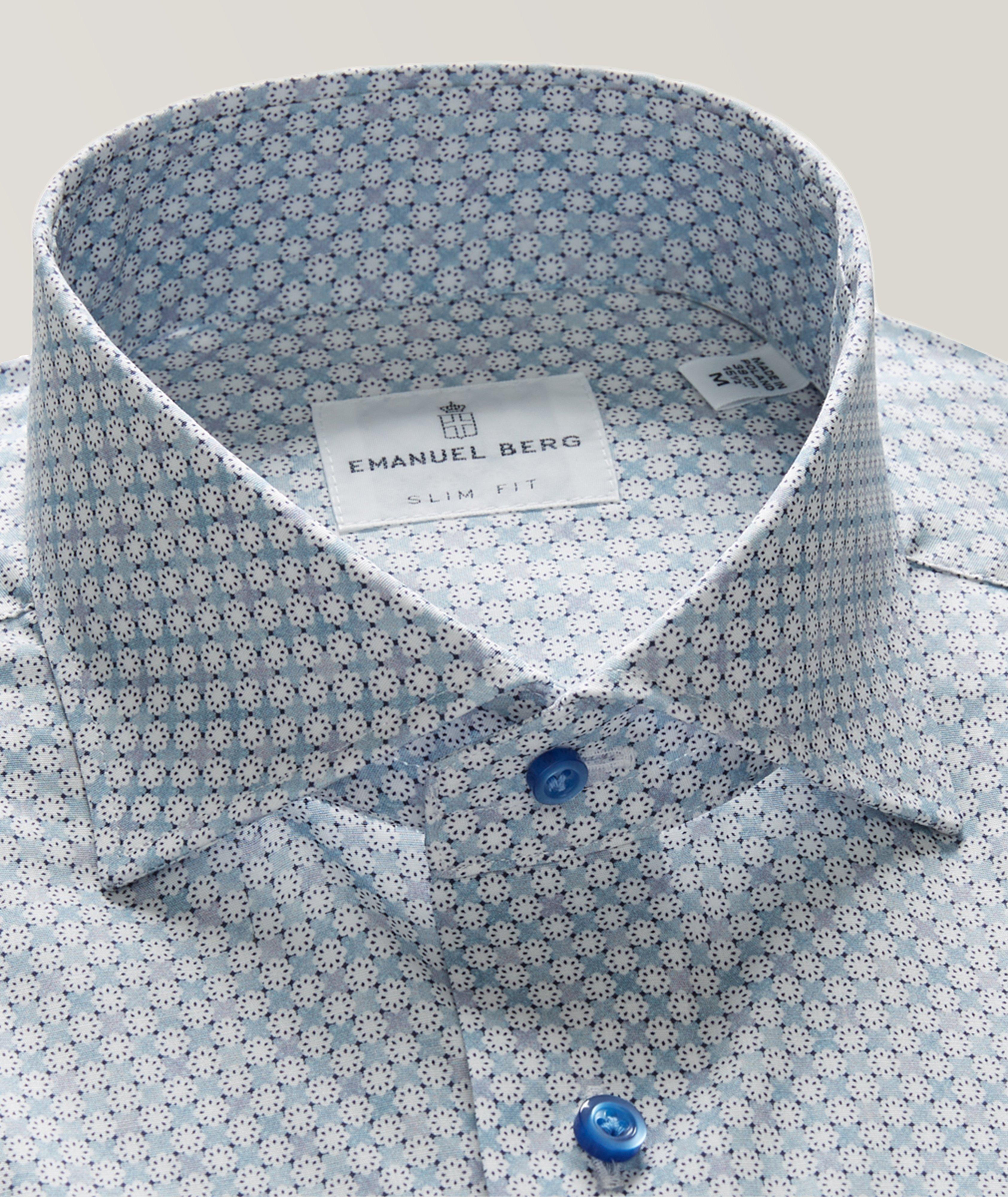 Byron Short-Sleeve Floral Pattern Stretch Shirt image 2