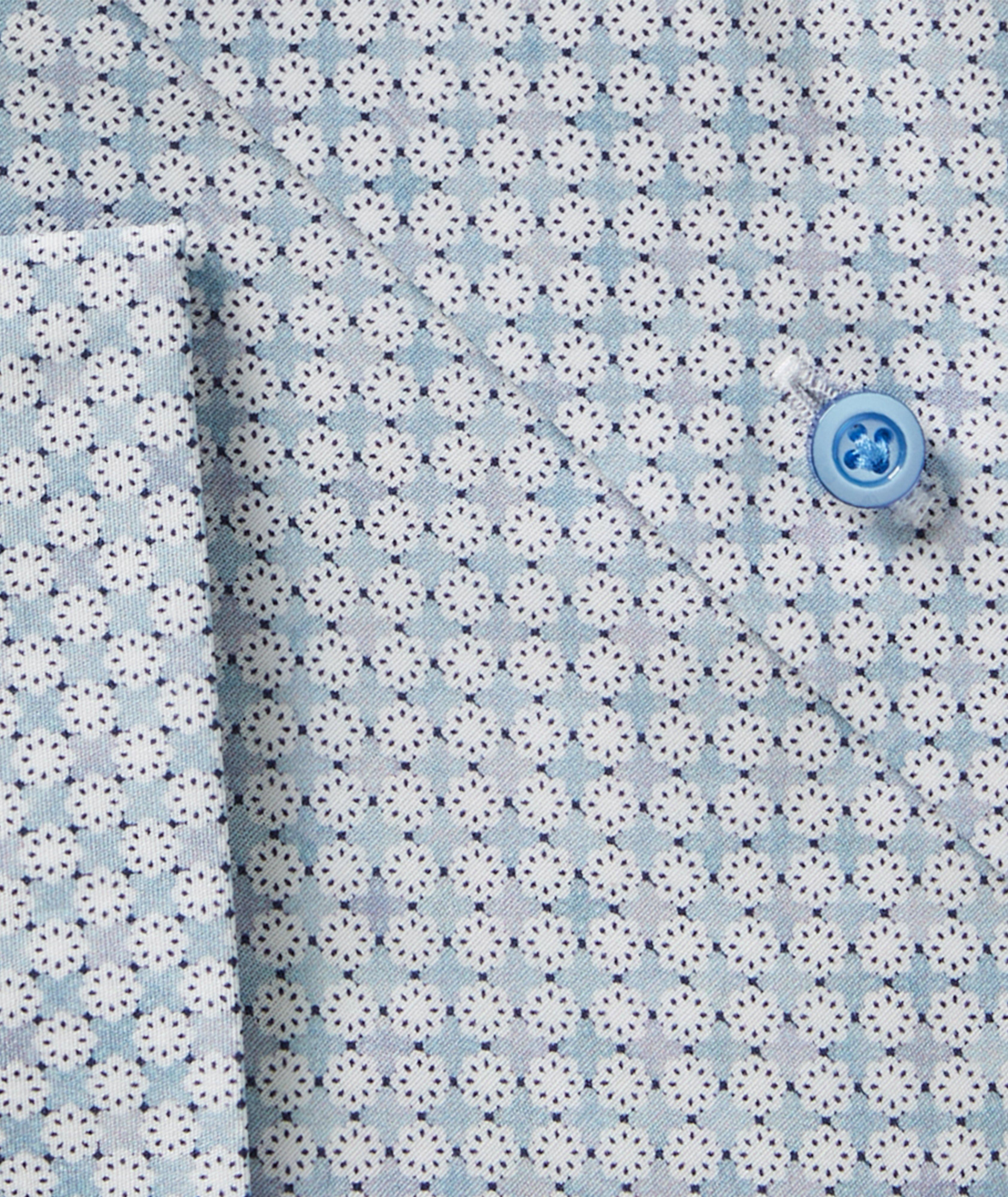 Byron Short-Sleeve Floral Pattern Stretch Shirt image 3
