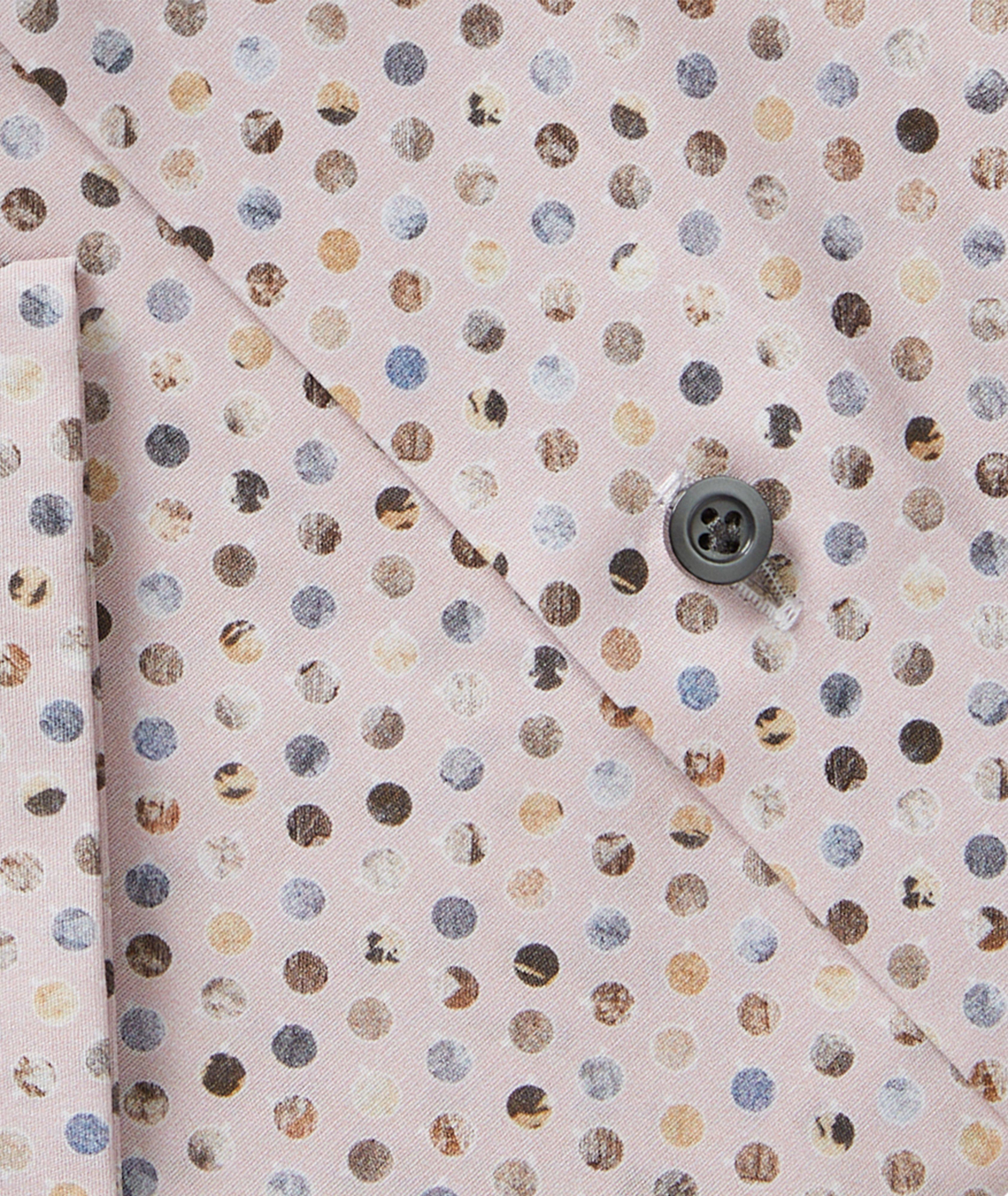 Byron Circle Pattern Stretch-Cotton Shirt image 3