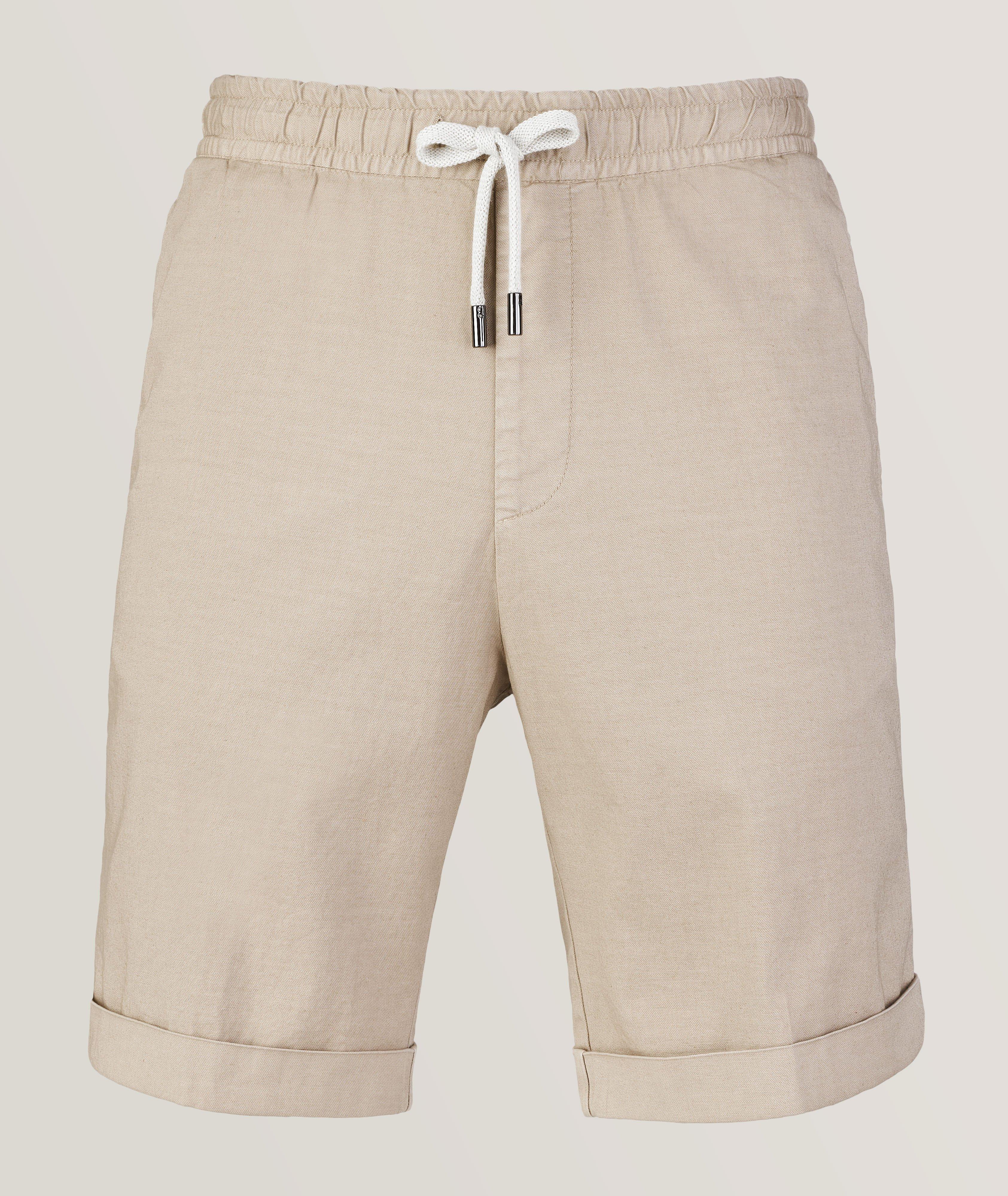 Joop! Drawstring Stretch-Cotton Shorts In Beige , Men's Size 56