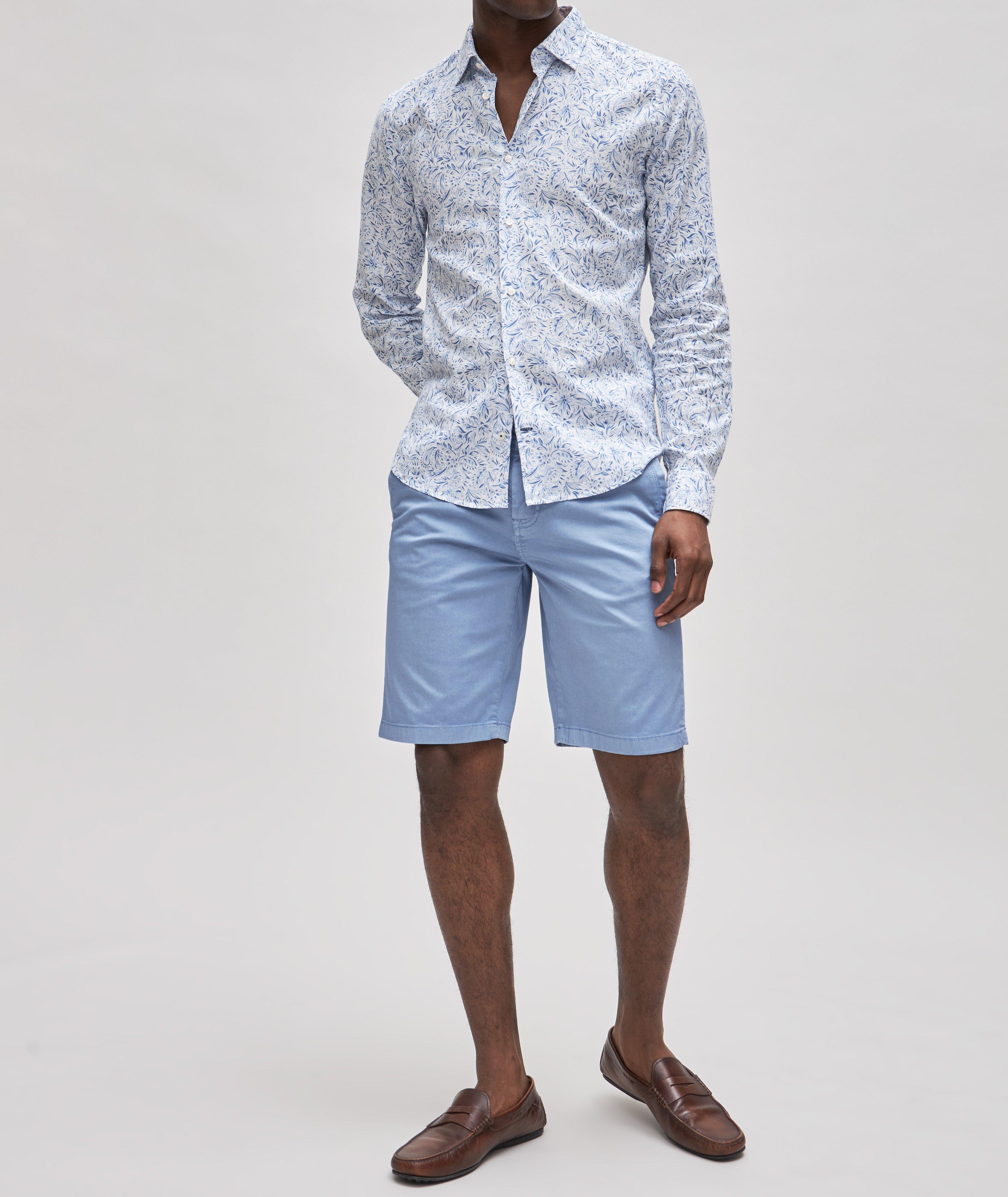 Solid Stretch-Cotton Chino Shorts image 1