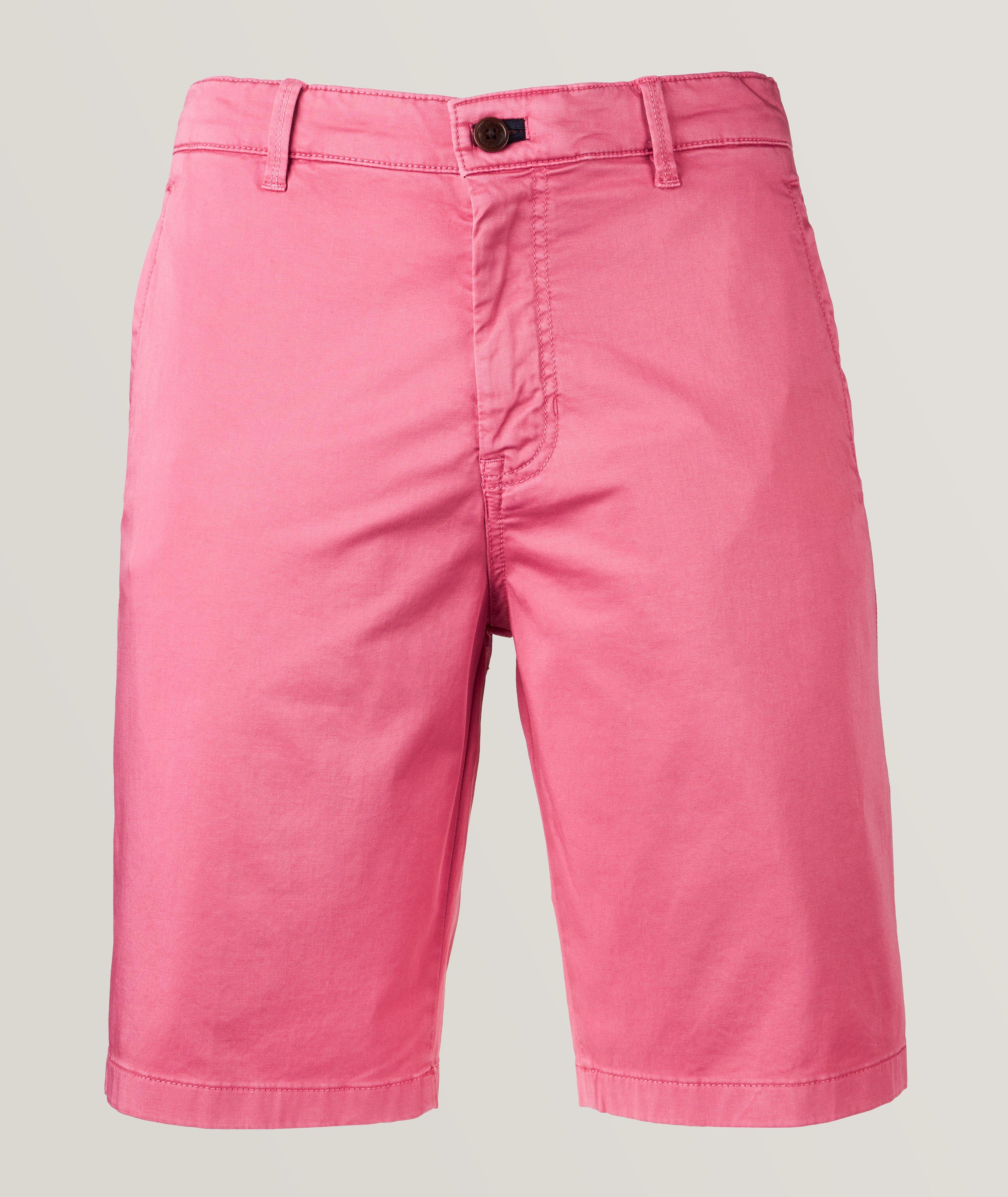 Joop! Solid Stretch-Cotton Chino Shorts In Pink , Men's Size 38