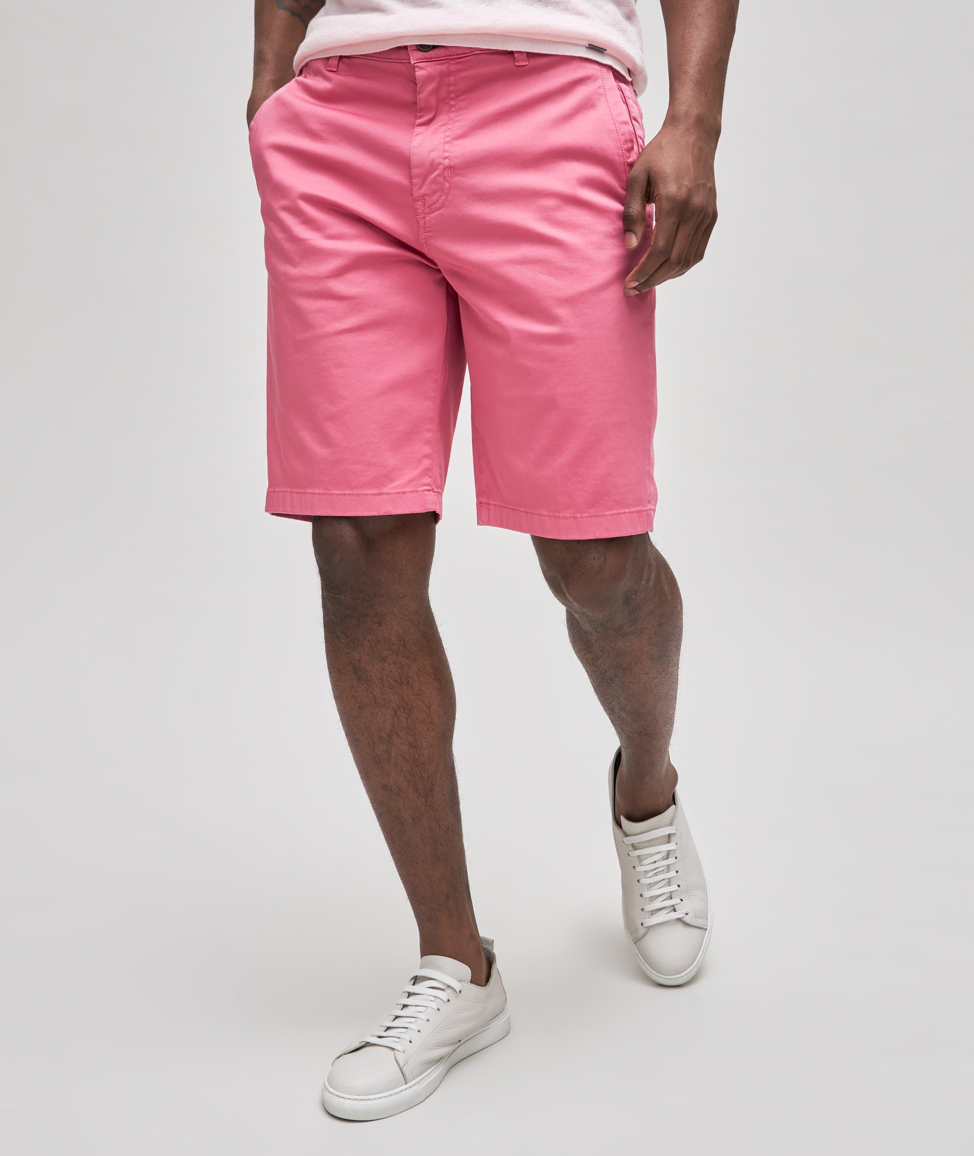 Solid Stretch-Cotton Chino Shorts image 1