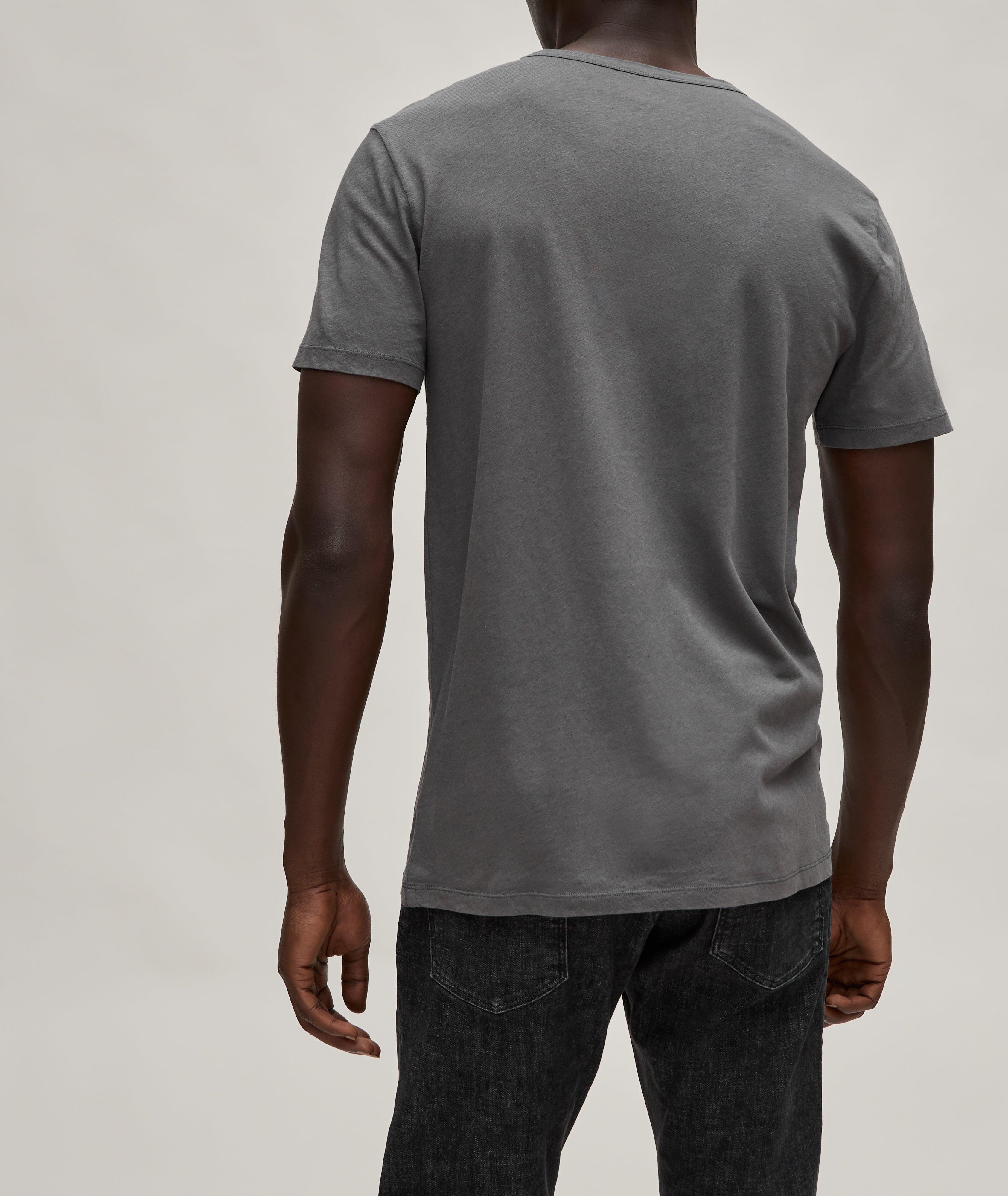 Cotton Linen-Blend Pocket T-Shirt image 2