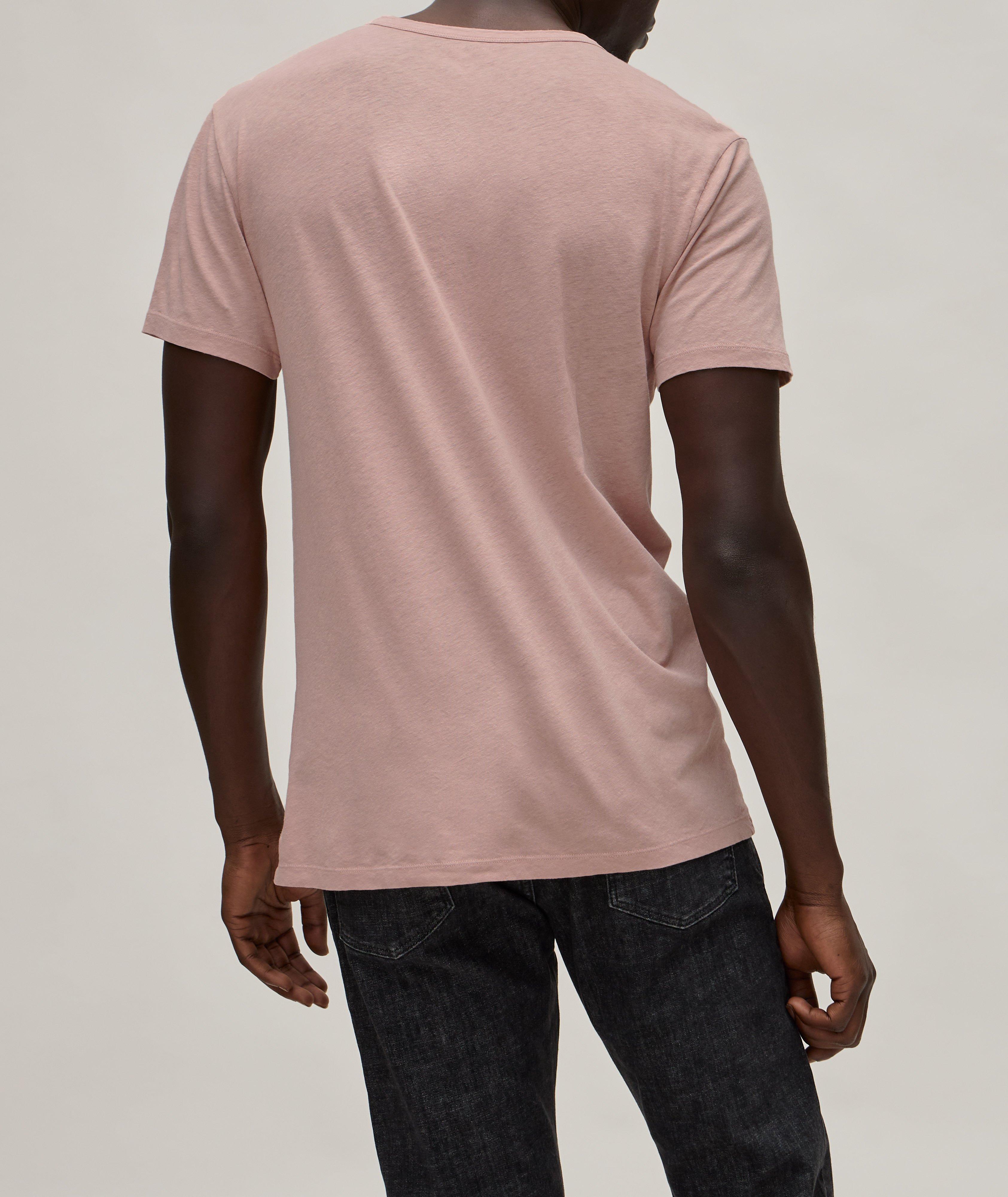 Cotton Linen-Blend Pocket T-Shirt image 2