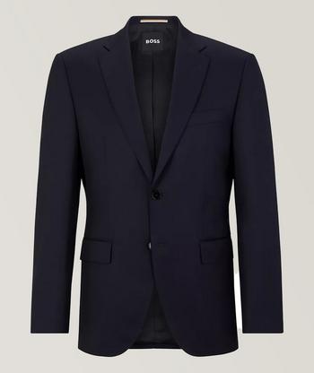 BOSS - Tuxedo jacket in virgin-wool serge