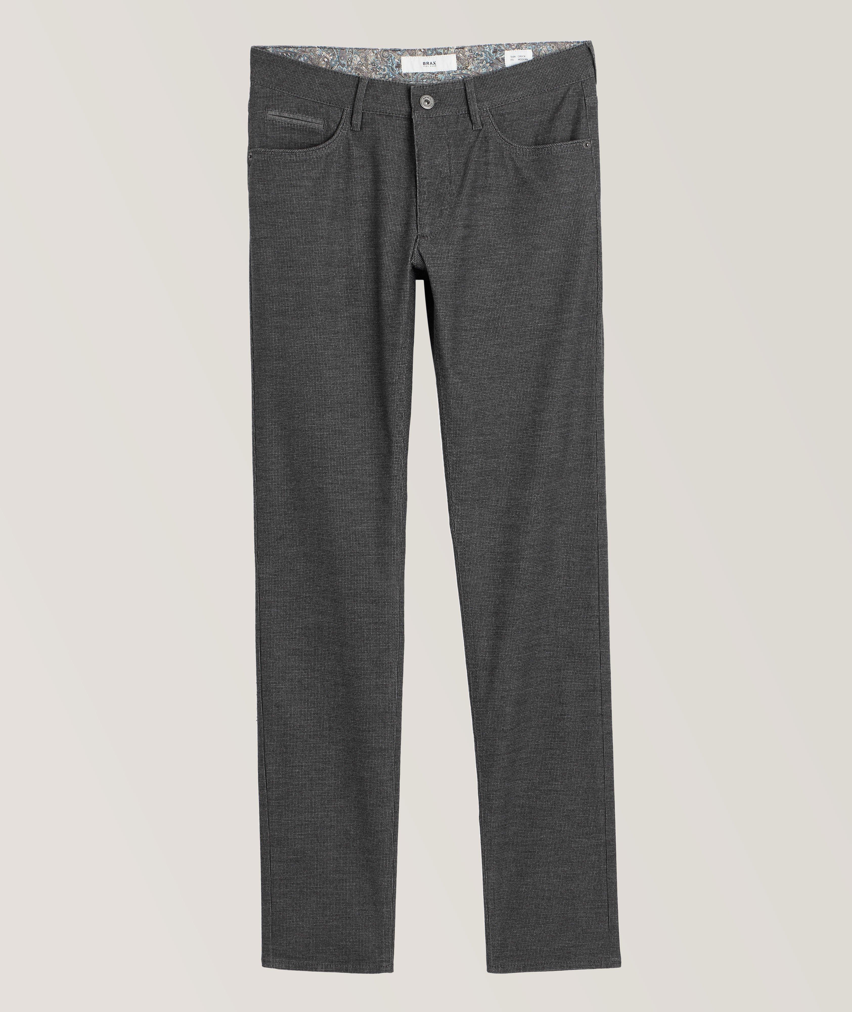 Chuck Micro Herringbone Woo Look Cotton-Stretch Pants image 0