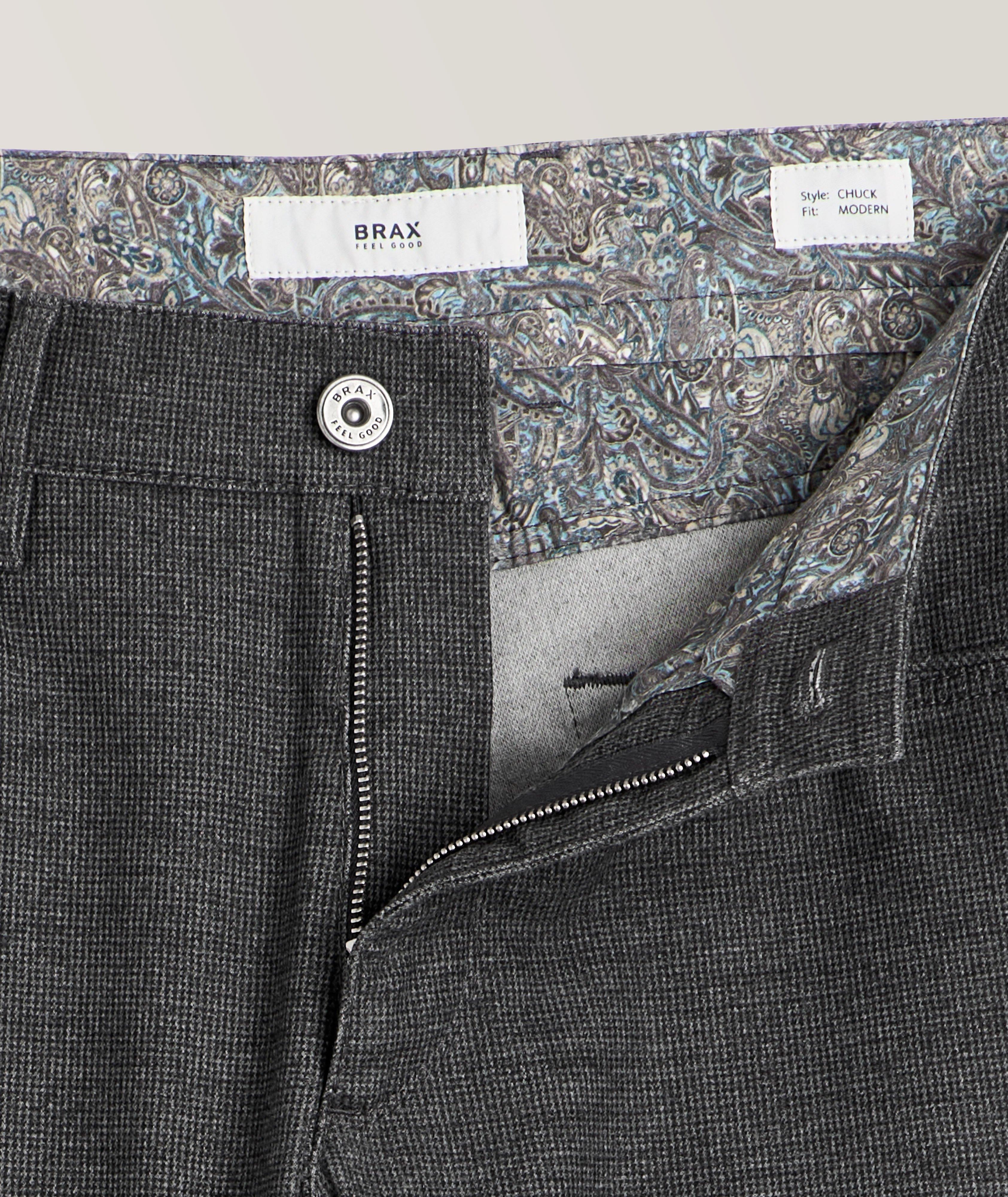 Chuck Micro Herringbone Woo Look Cotton-Stretch Pants image 1