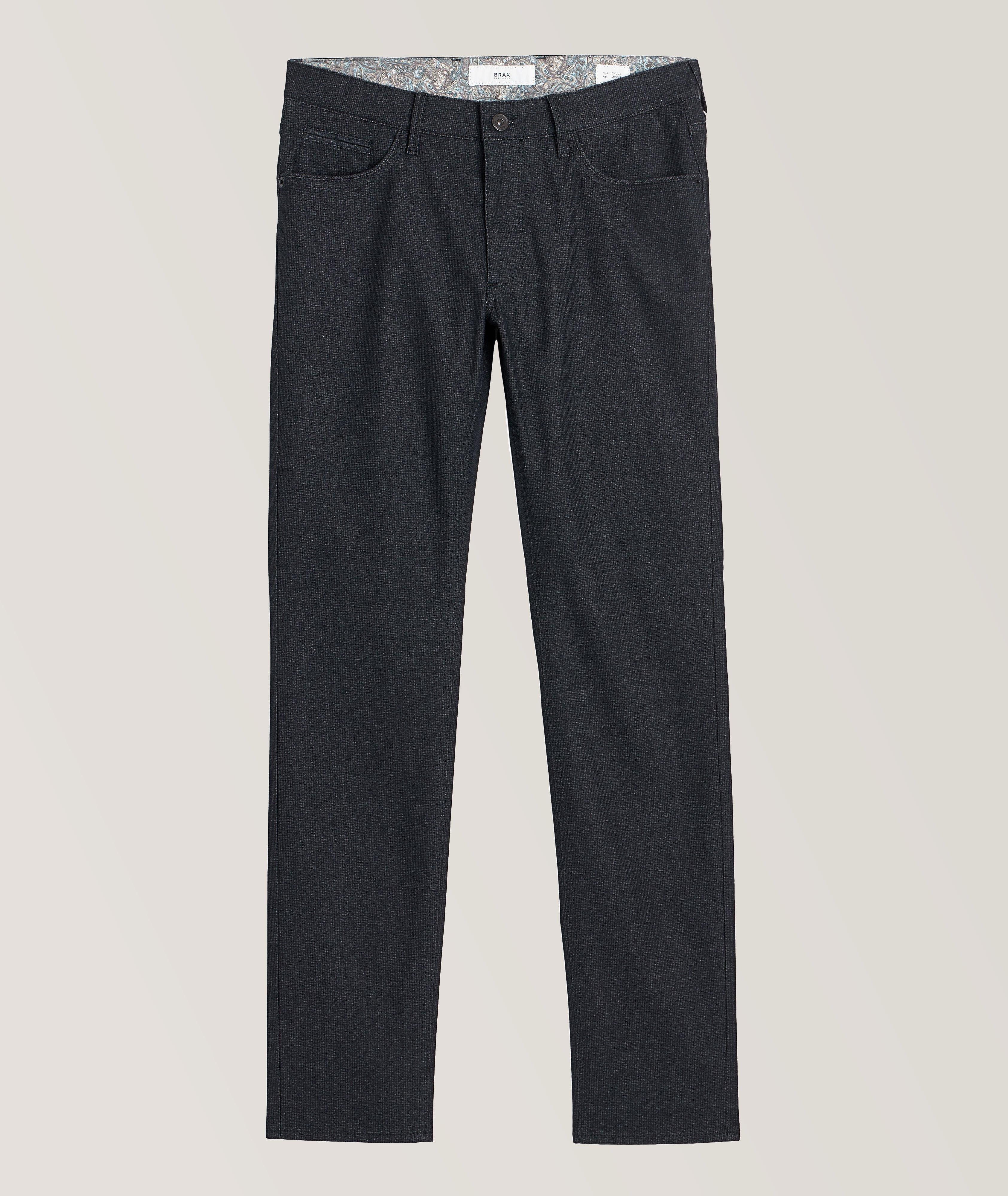 Chuck Micro Herringbone Woo Look Cotton-Stretch Pants image 0