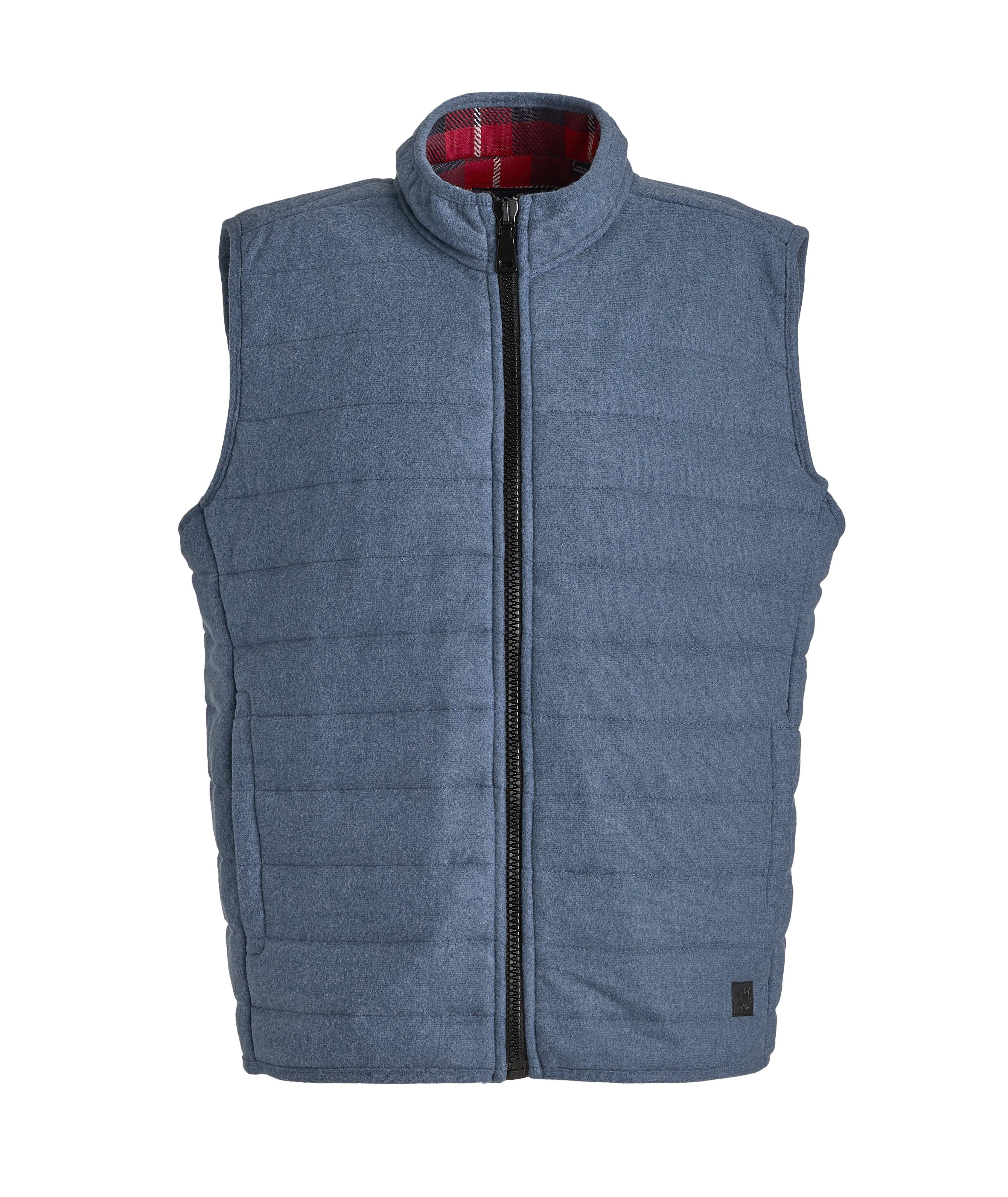 Stone Rose T-Series Fleece Puffer Vest In Blue , Men's Size Large