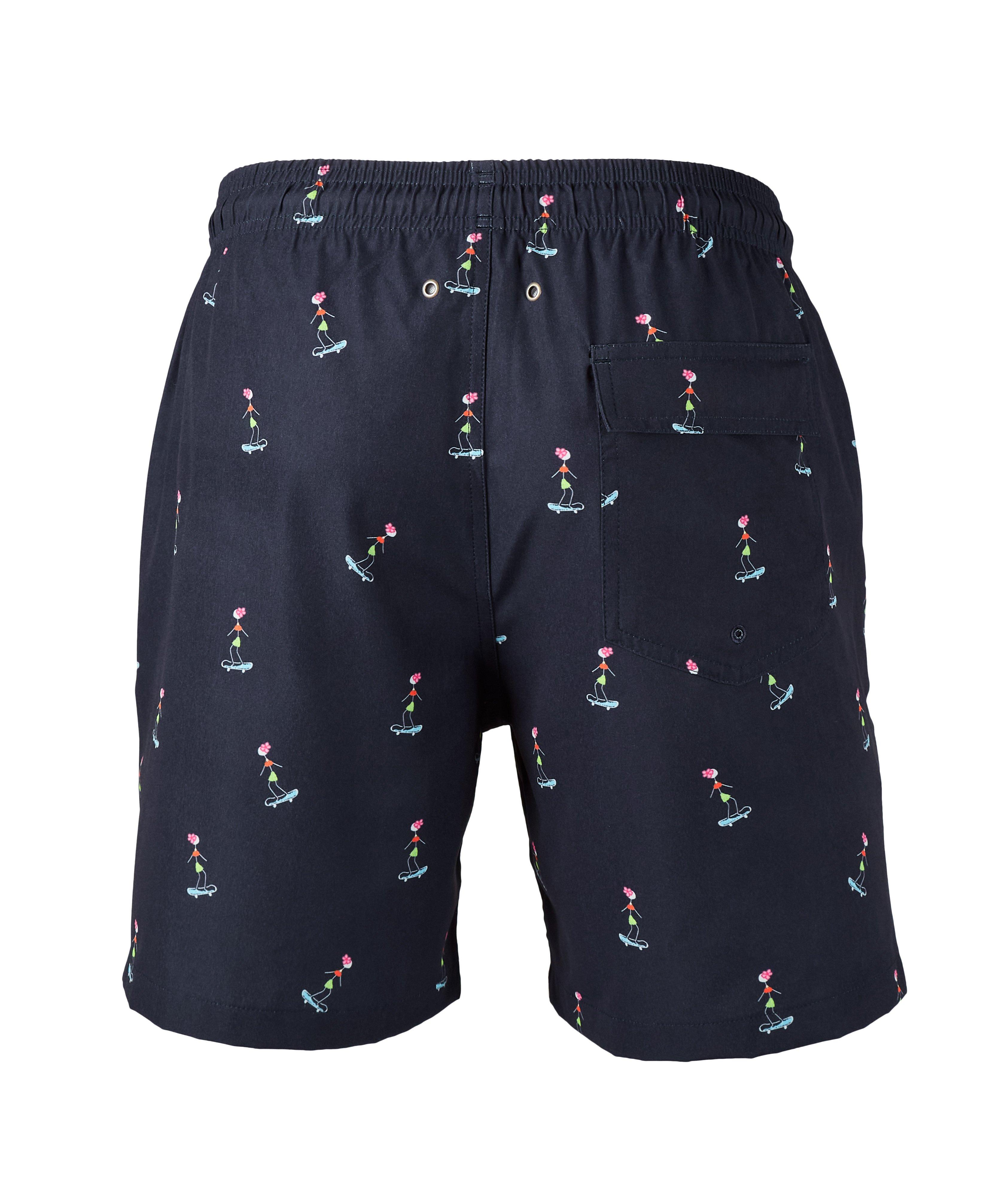Hula Girl Print Swim Shorts image 1