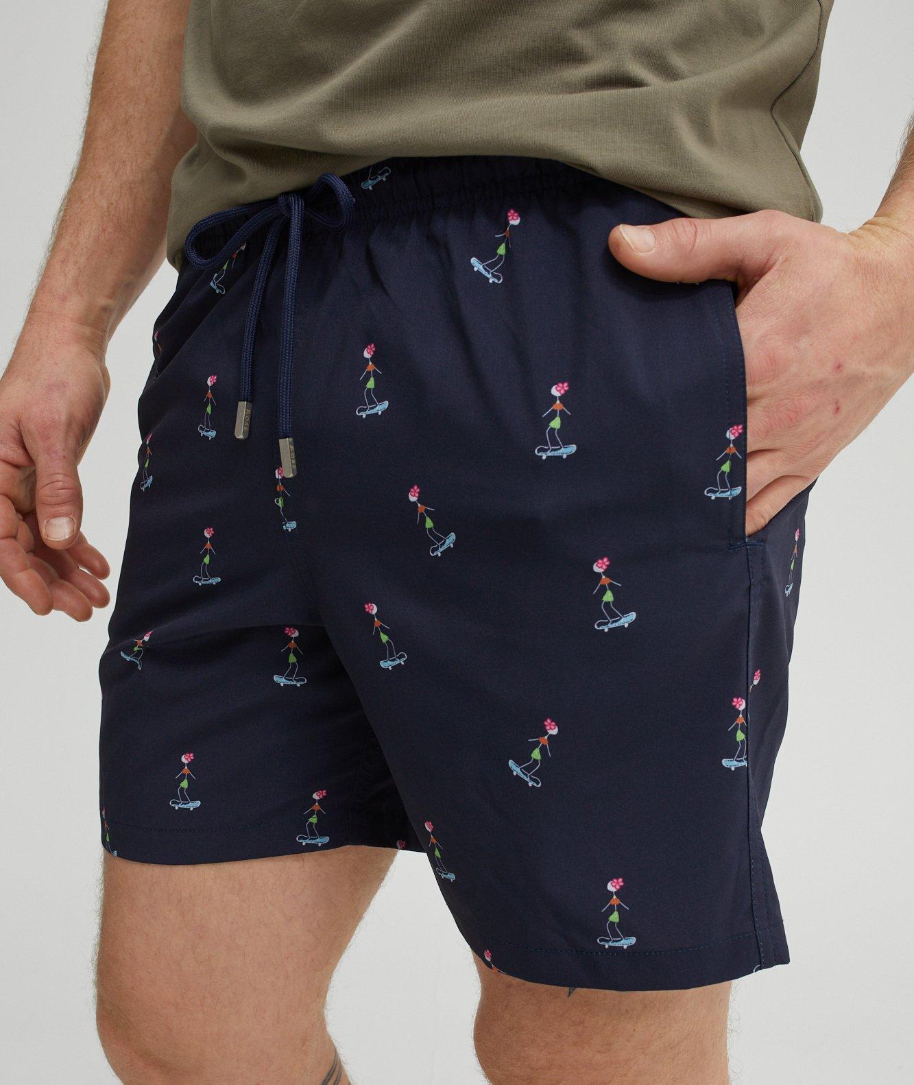 Hula Girl Print Swim Shorts image 2