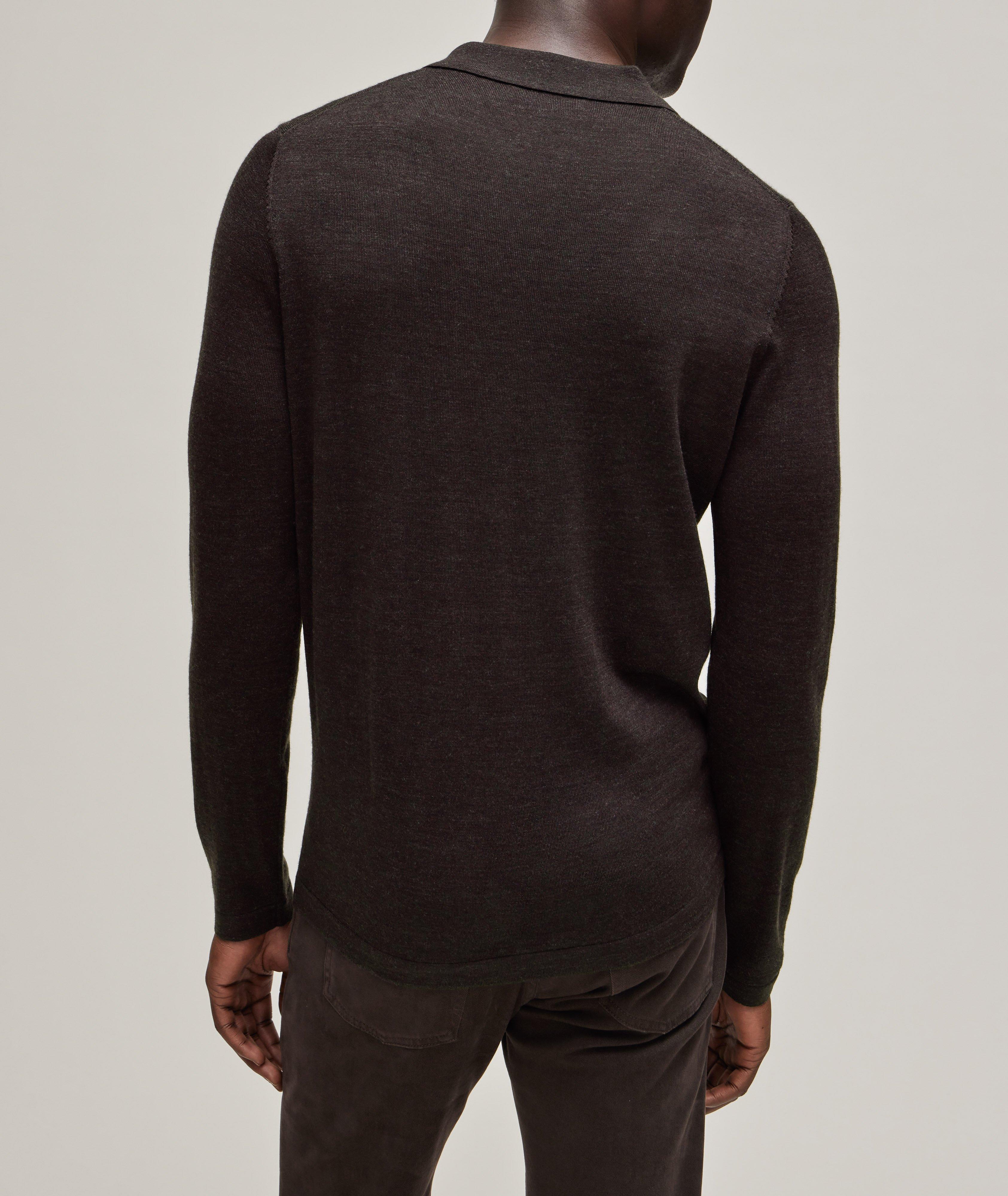 Long-Sleeve Merino Wool Polo image 2