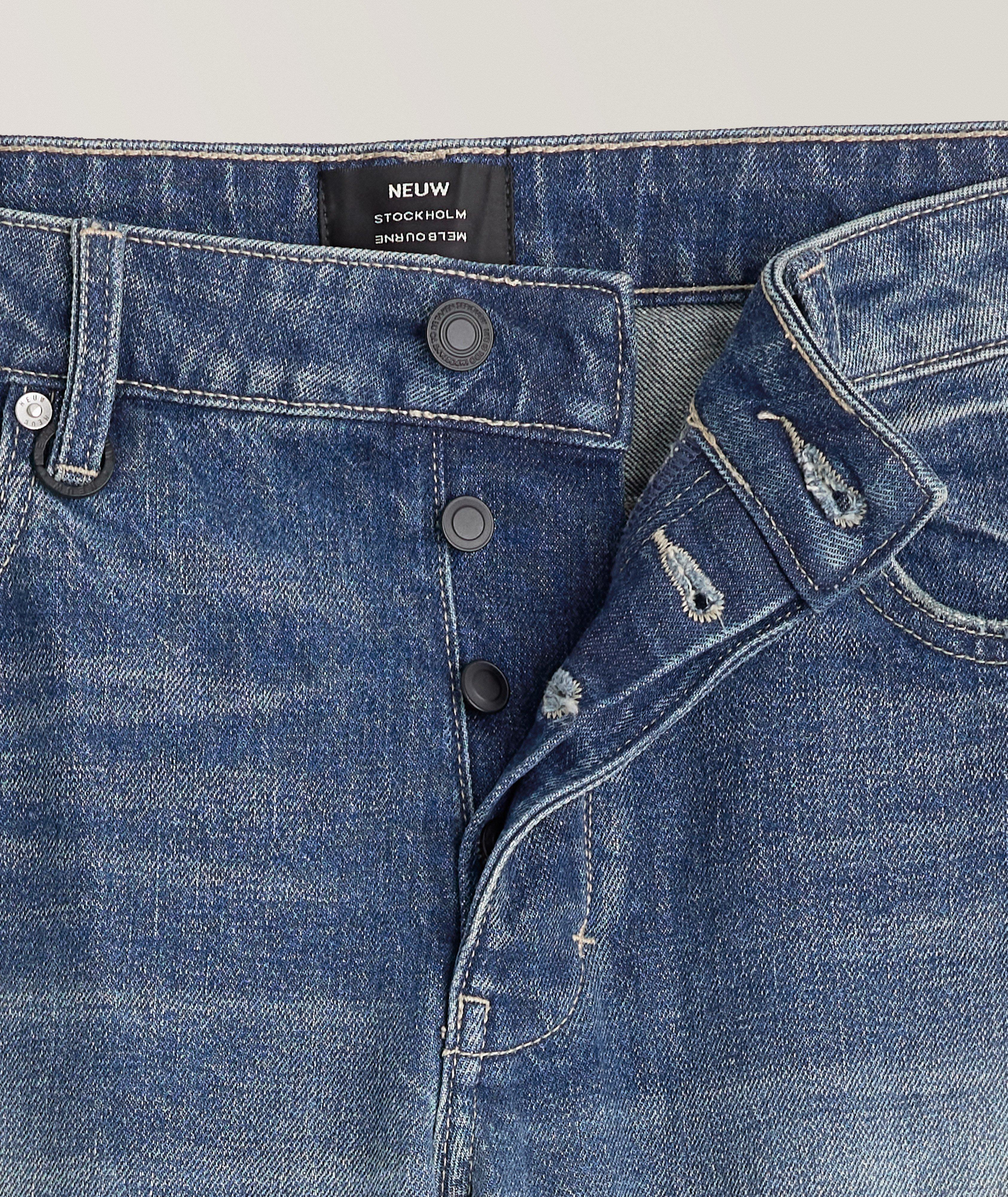 Lou Slim Straight Stretch-Cotton Jeans image 1