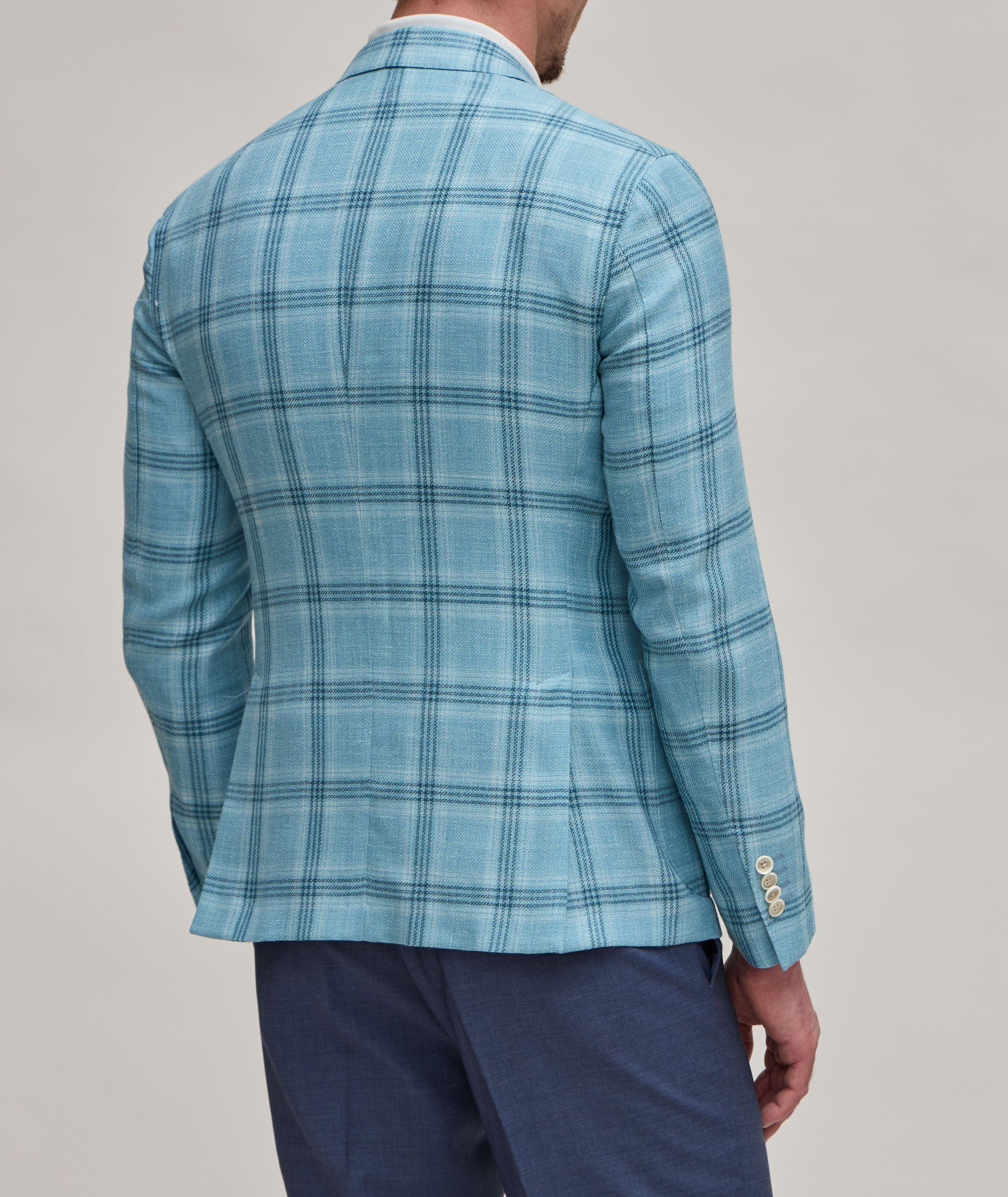 Tonal Large Plaid Virgin Wool, Silk & Linen Sport Jacket image 2