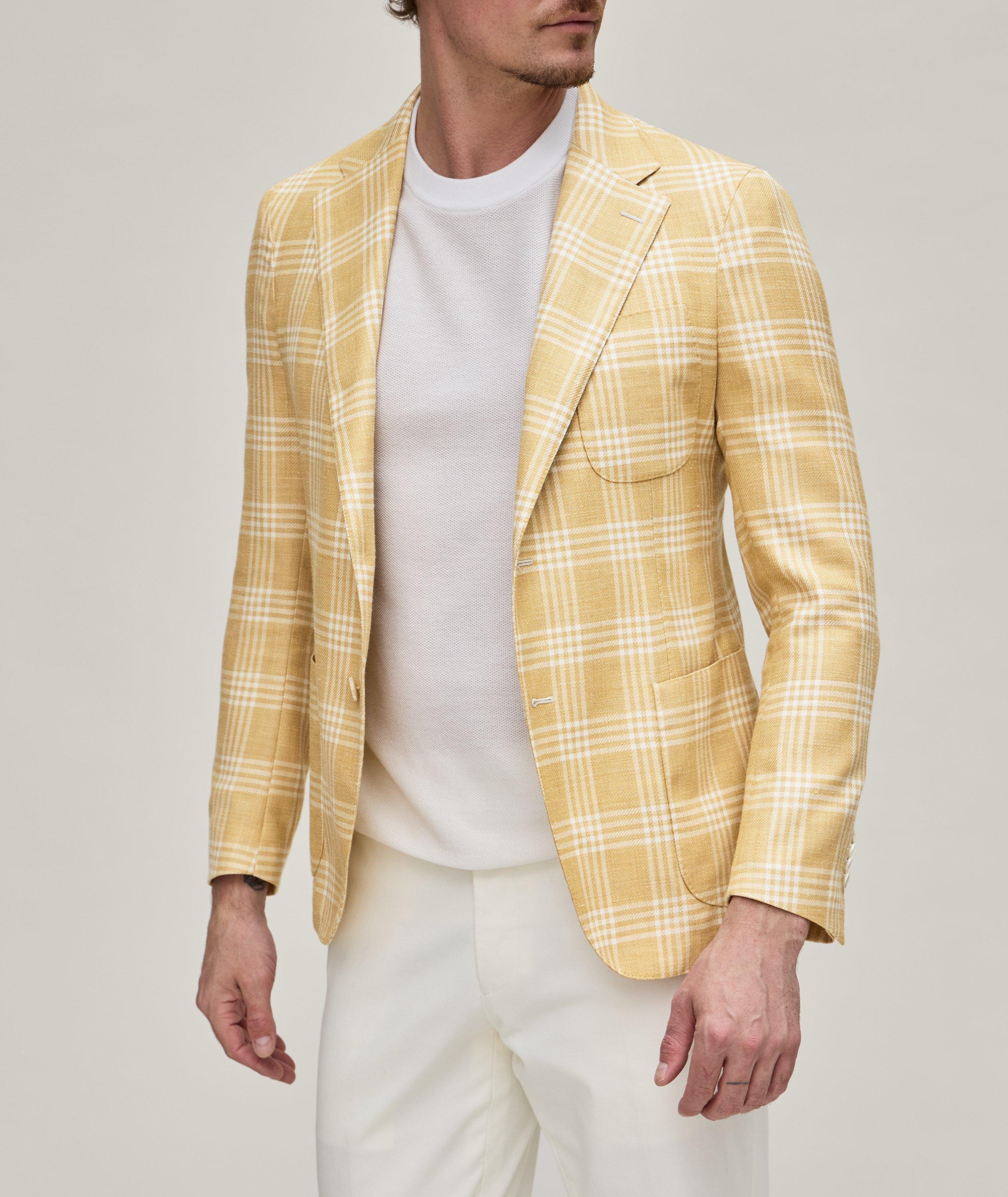 Plaid Wool, Silk & Linen Sport jacket image 1