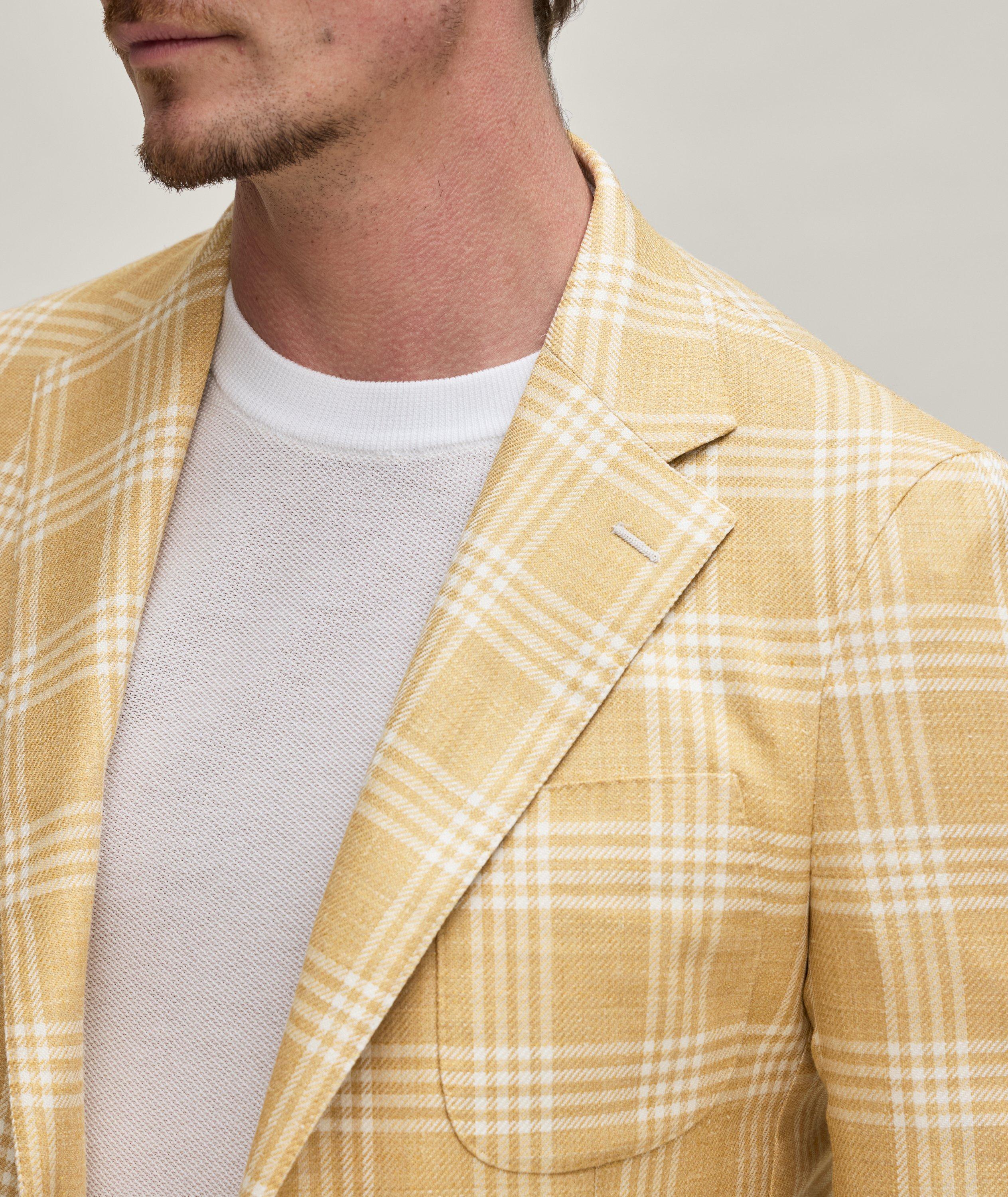 Plaid Wool, Silk & Linen Sport jacket image 3