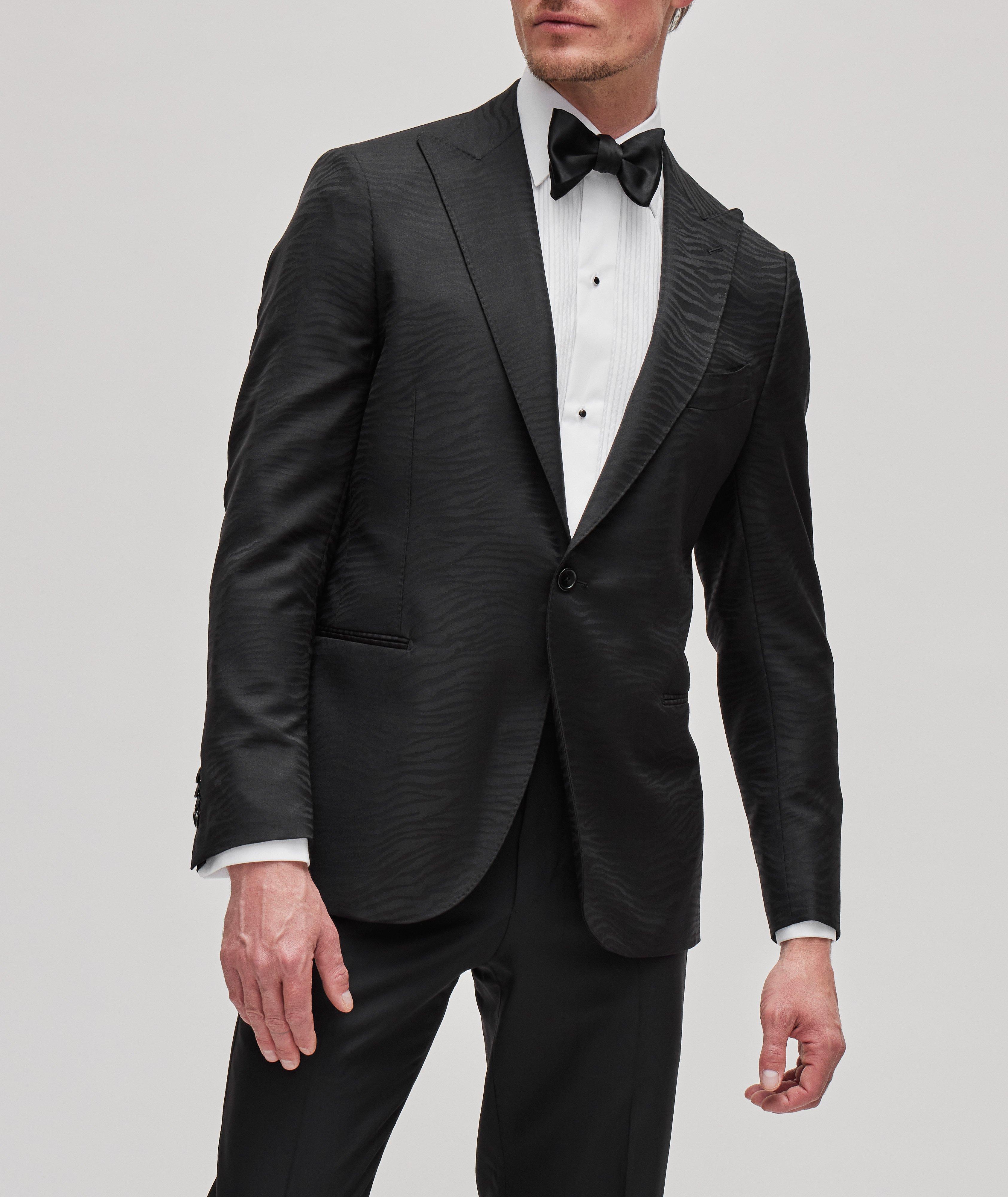 Tonal Zebra Jacquard Virgin Wool Cocktail Jacket image 1