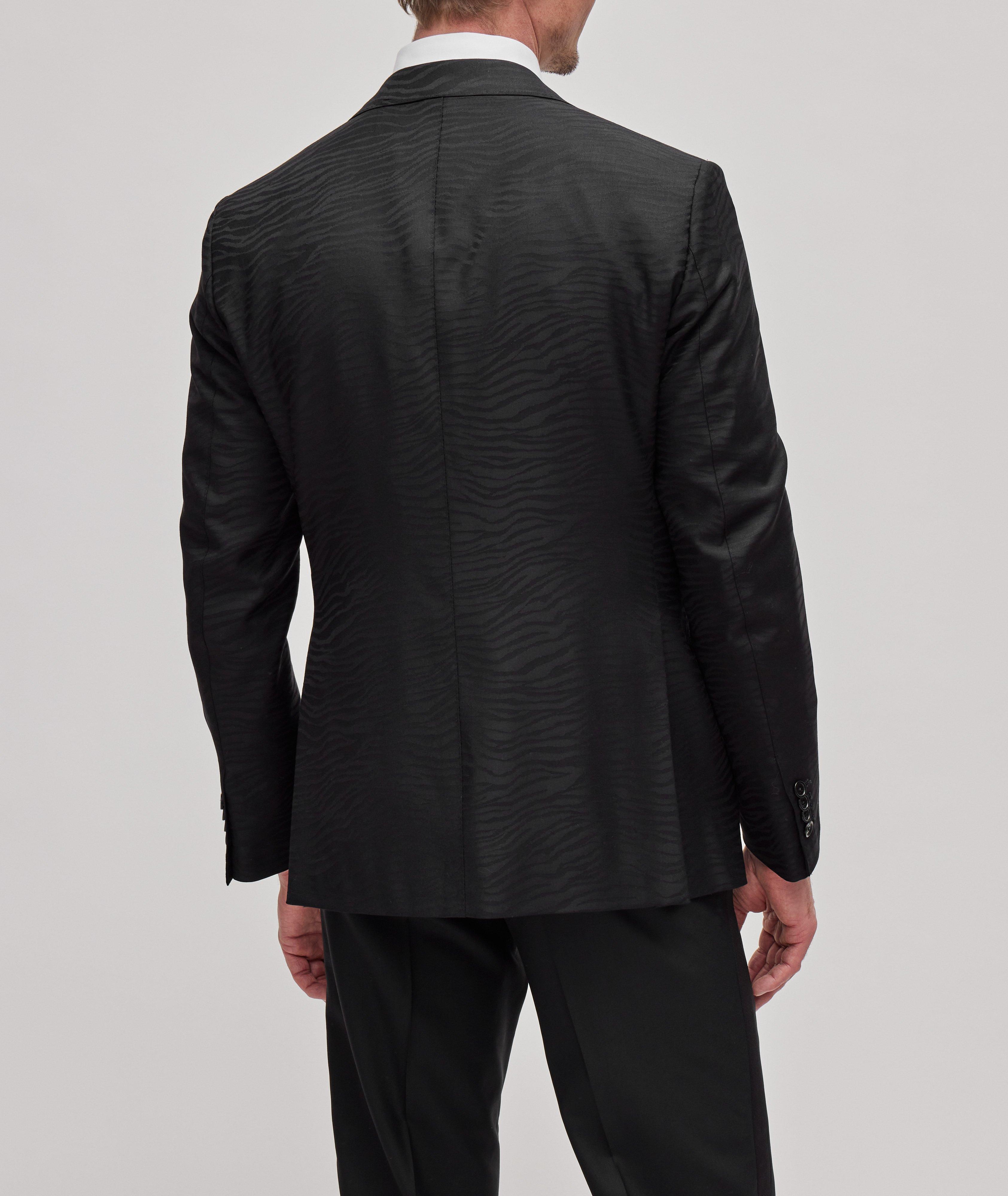 Tonal Zebra Jacquard Virgin Wool Cocktail Jacket image 2