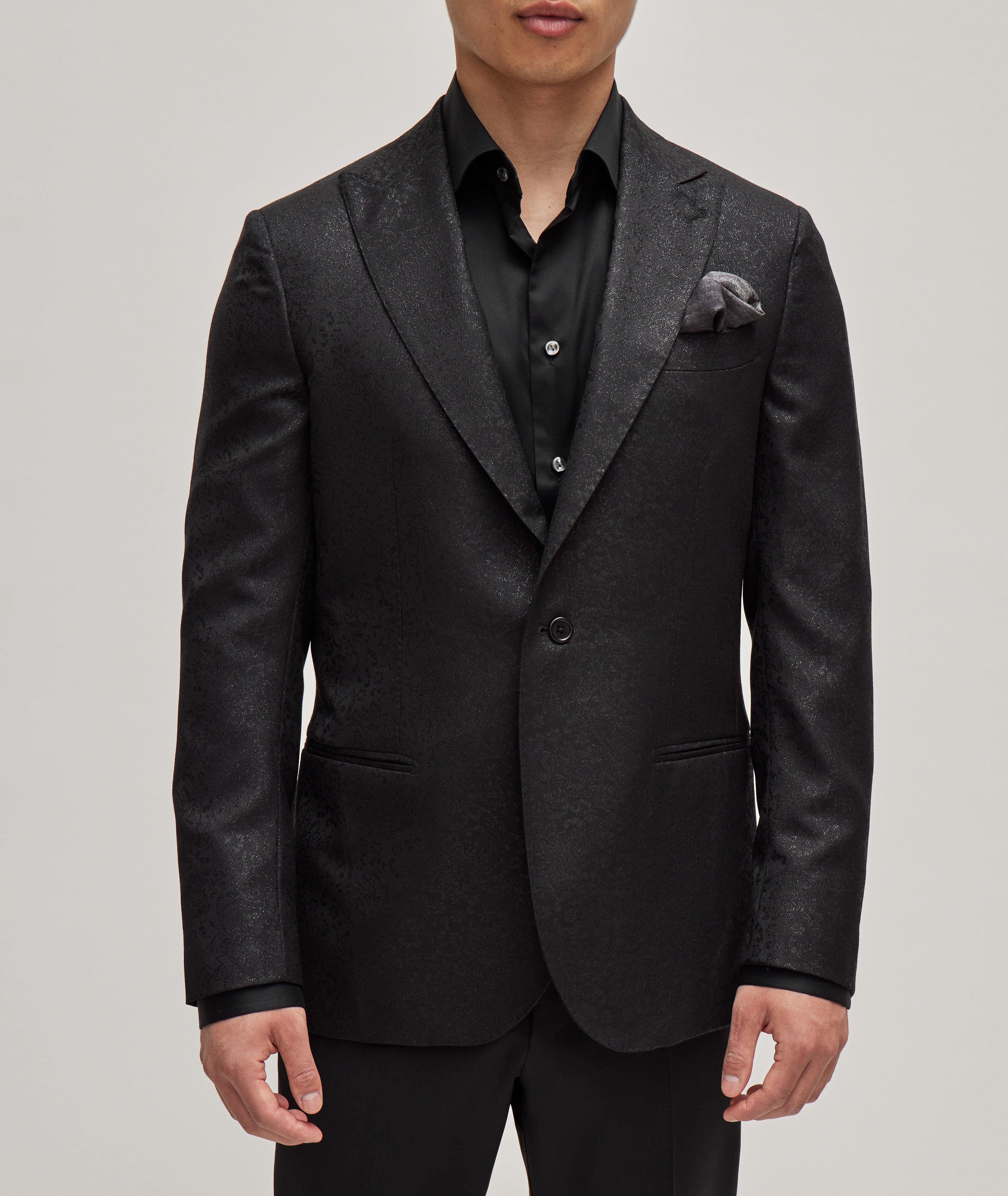 Lurex Floral Jacquard Stretch-Wool Cocktail Jacket image 1