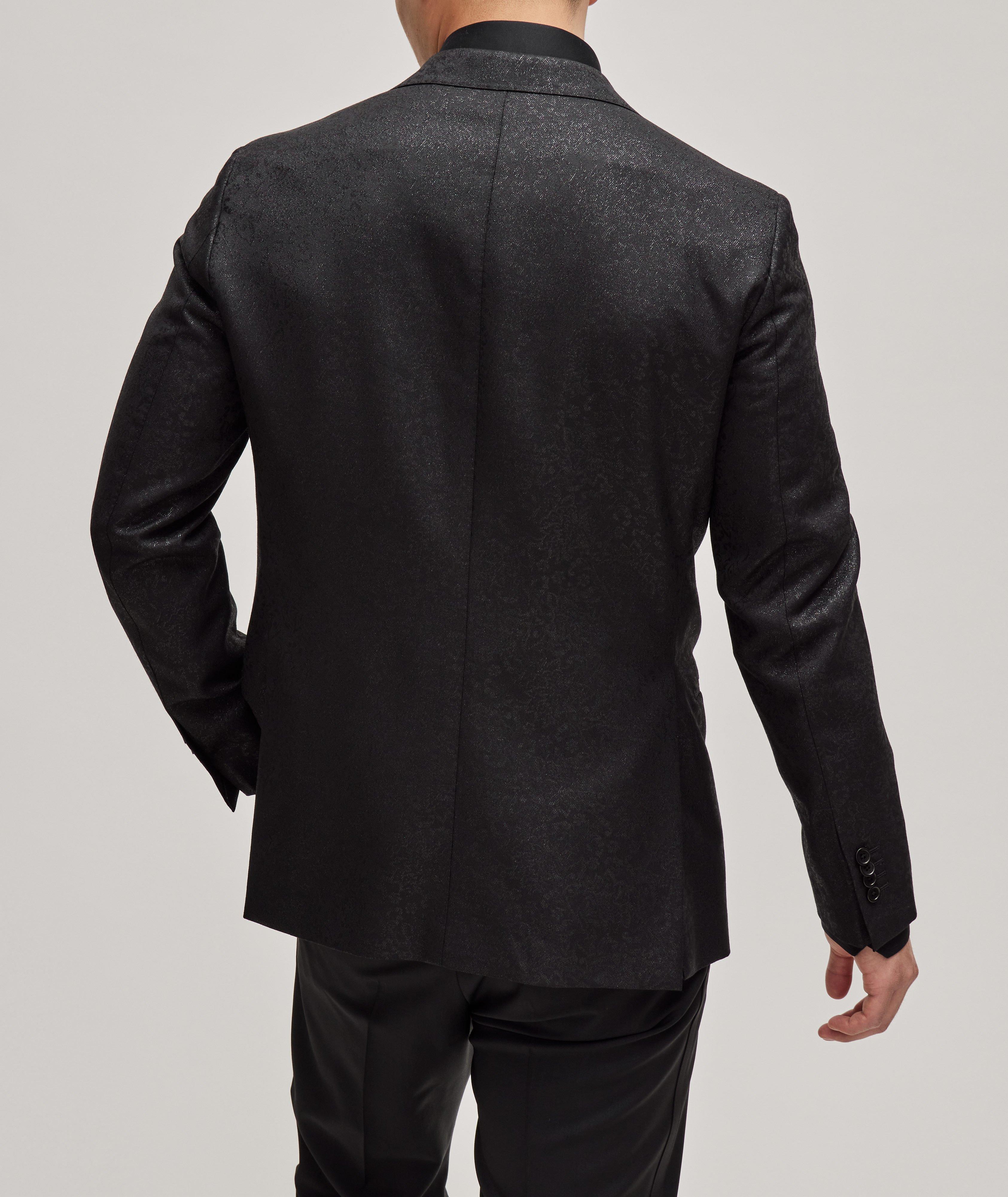 Lurex Floral Jacquard Stretch-Wool Cocktail Jacket image 2