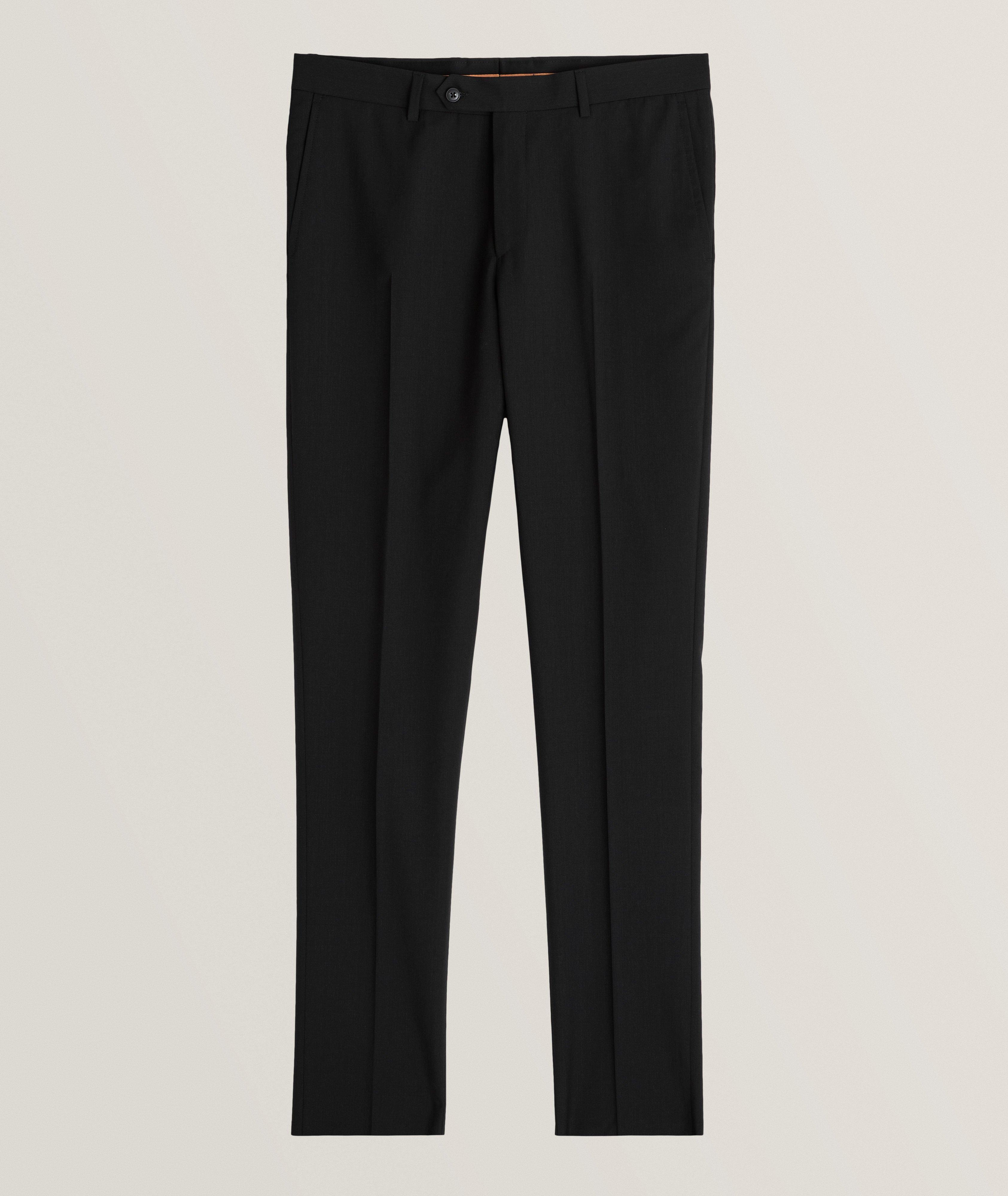 Harold Tropical Wool Dress Pants In Black , Men's Size 50