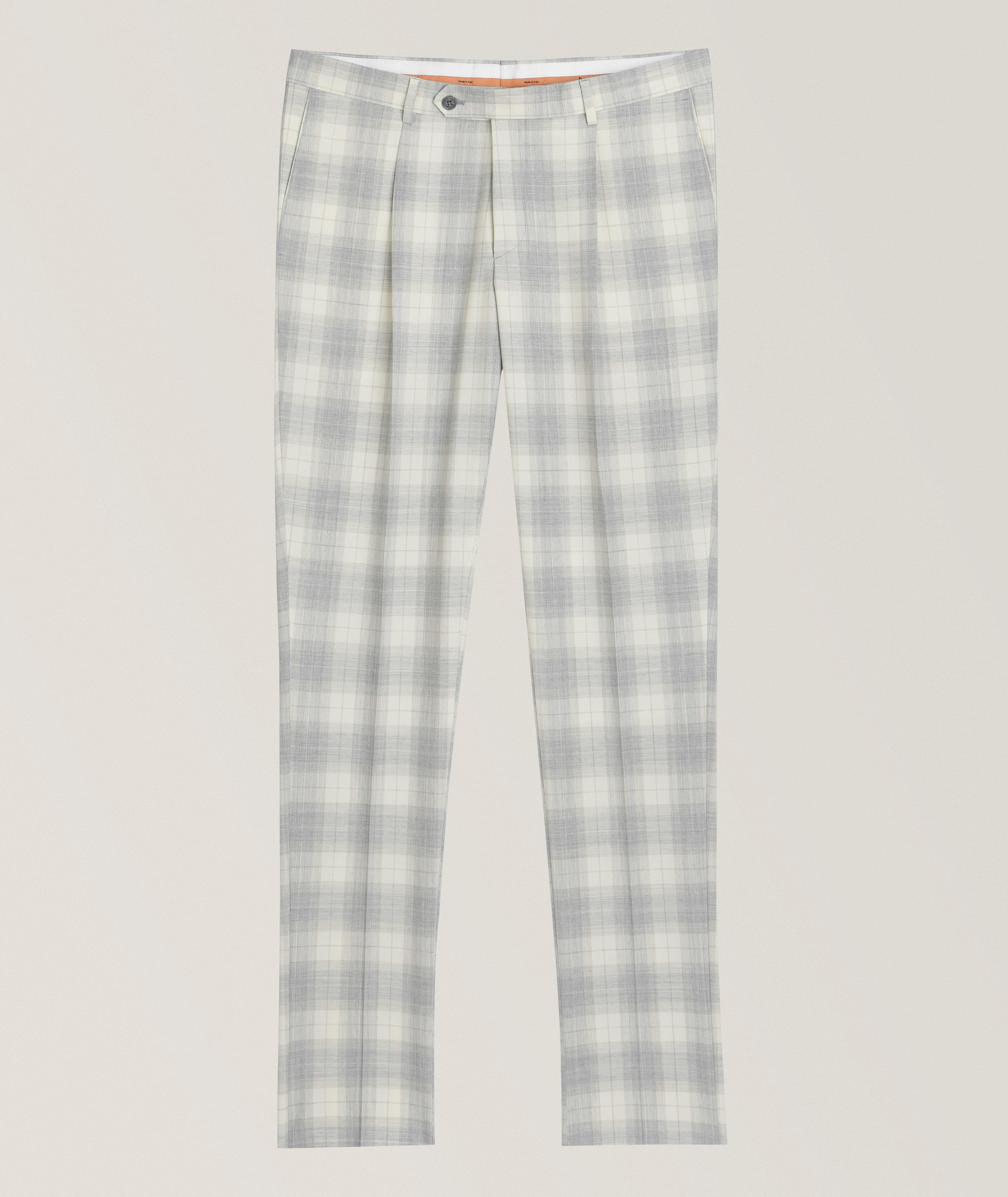 Large Plaid Virgin Wool Pants  image 0