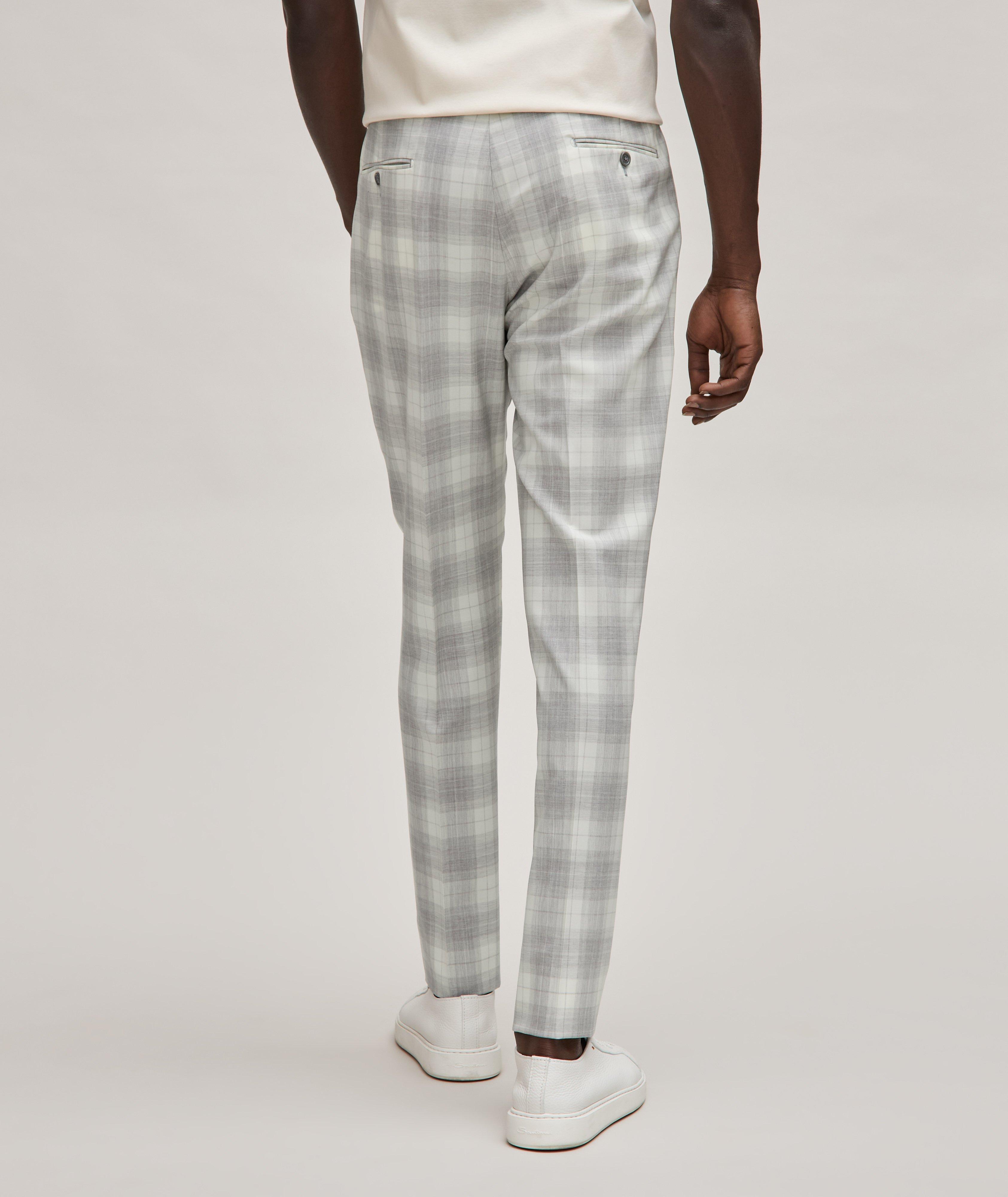 Large Plaid Virgin Wool Pants  image 2