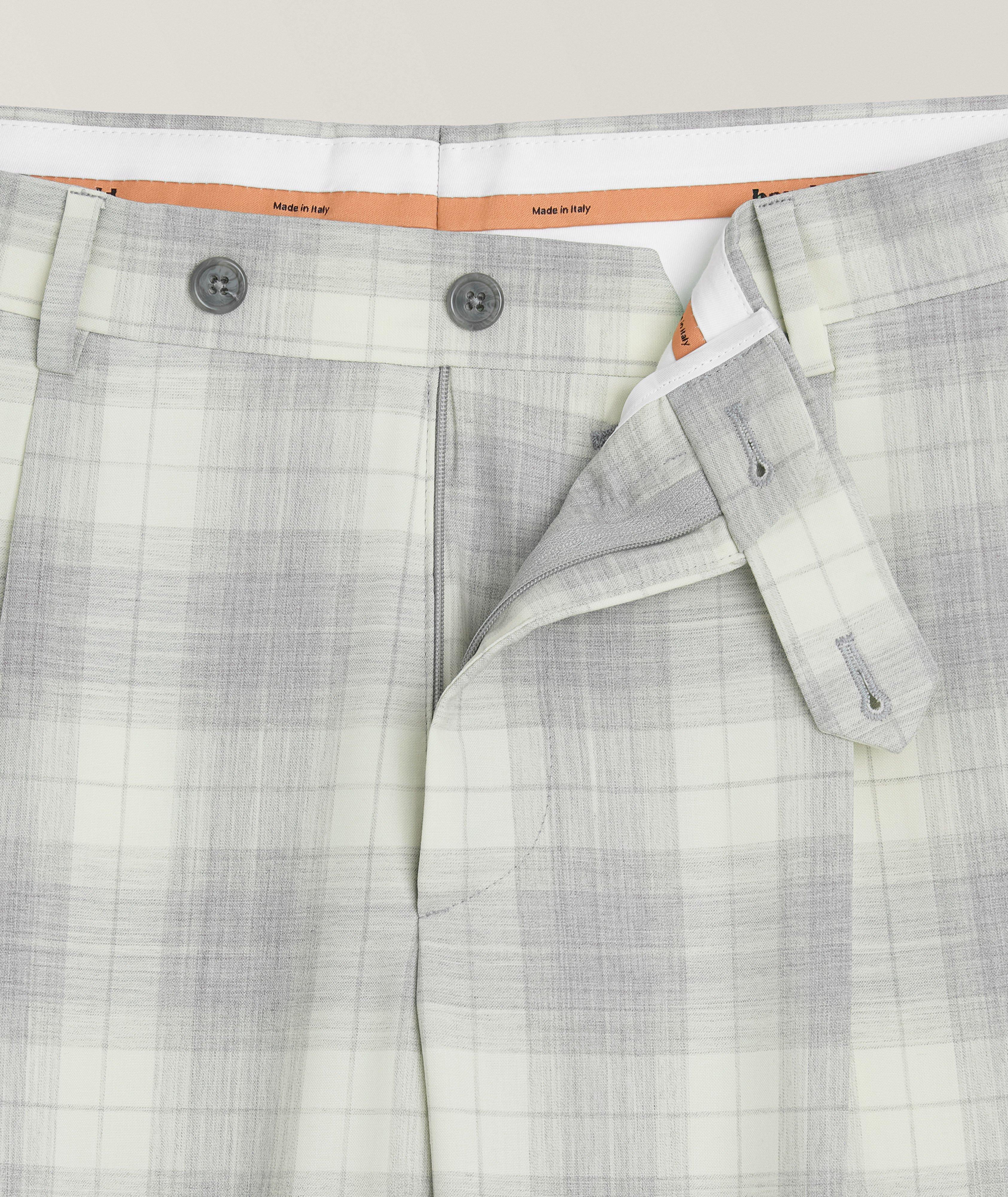 Large Plaid Virgin Wool Pants  image 4
