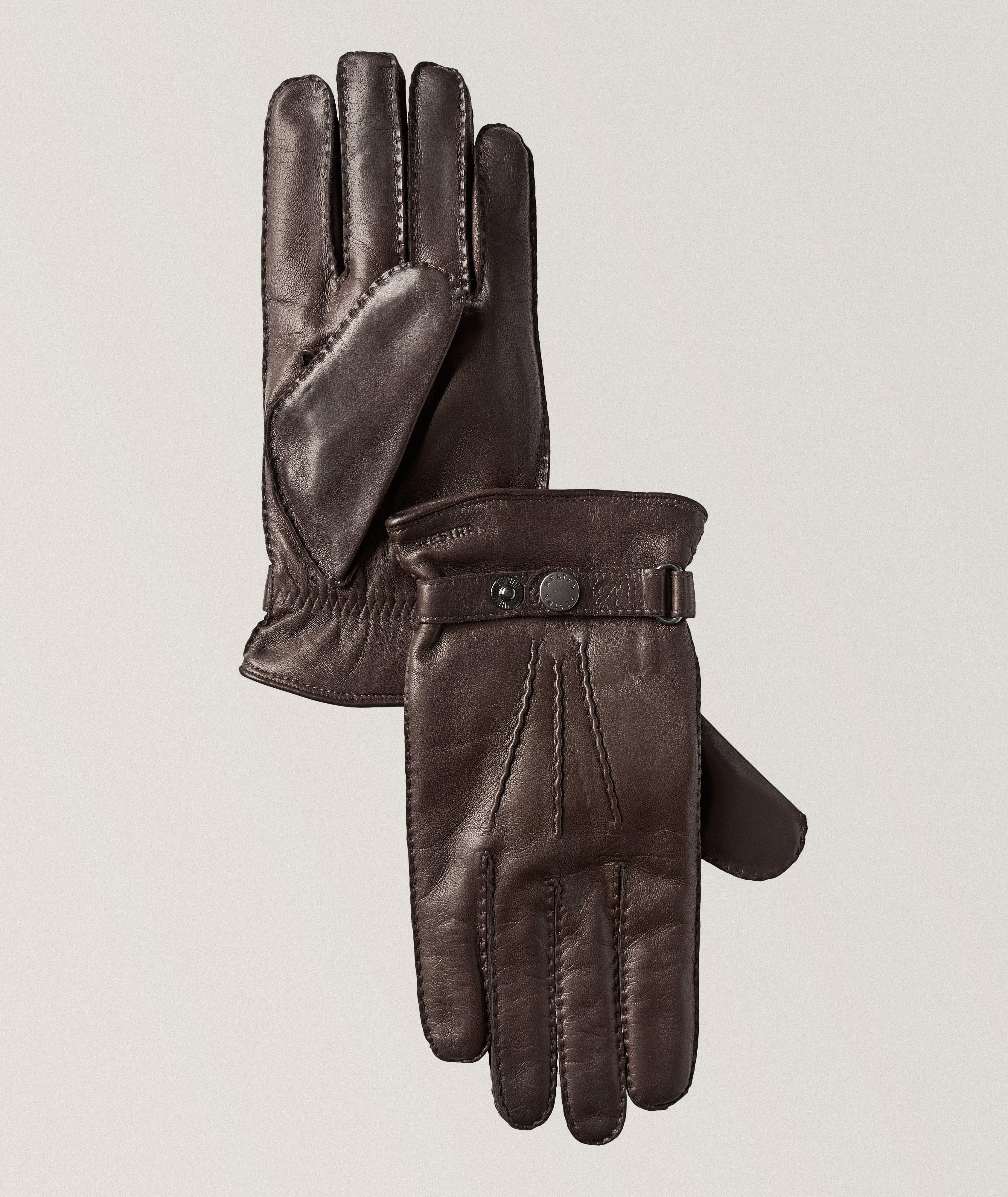 Zegna logo-embroidered cashmere gloves - Neutrals