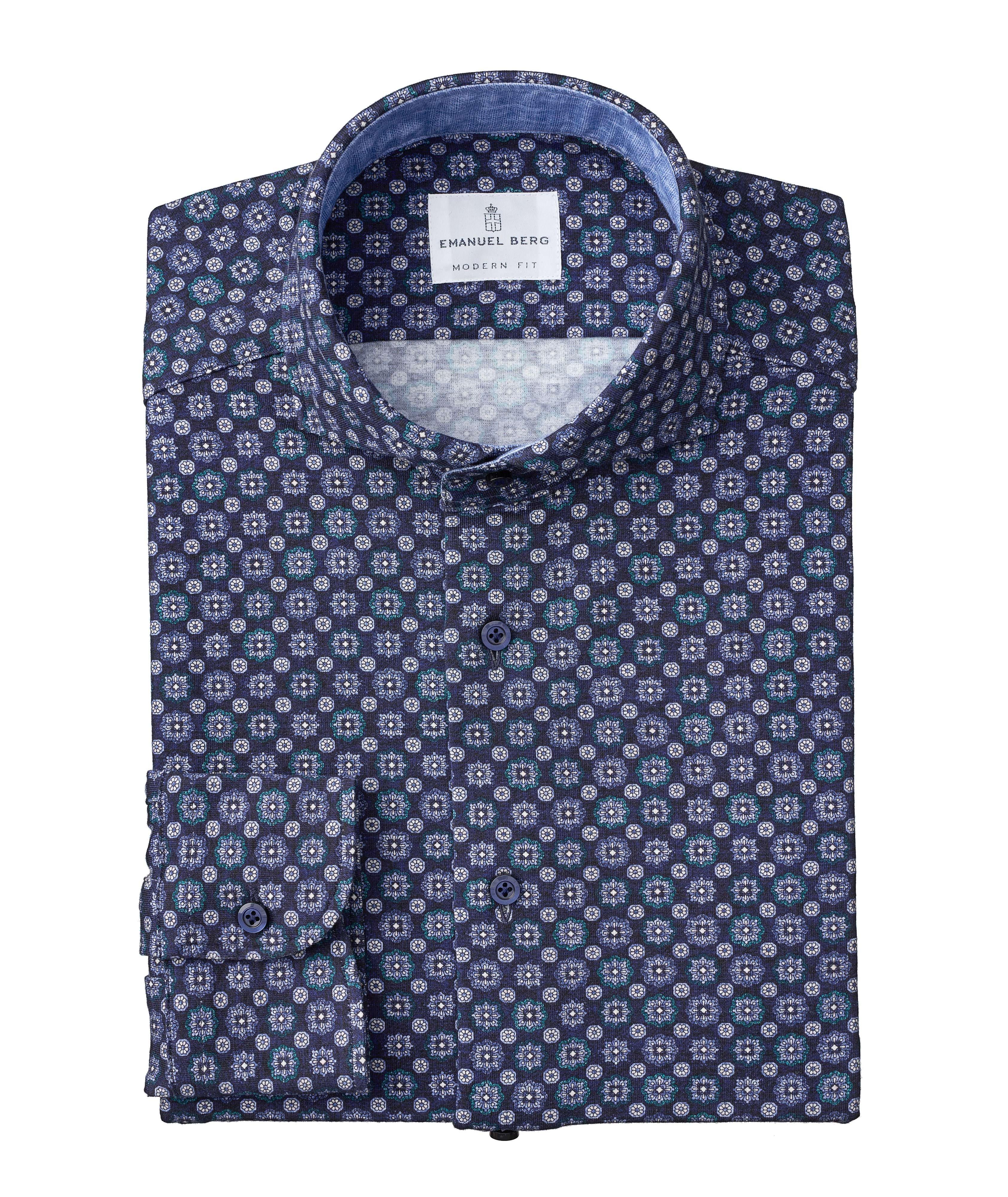Small Neat Print Jersey Sports Shirt  image 0