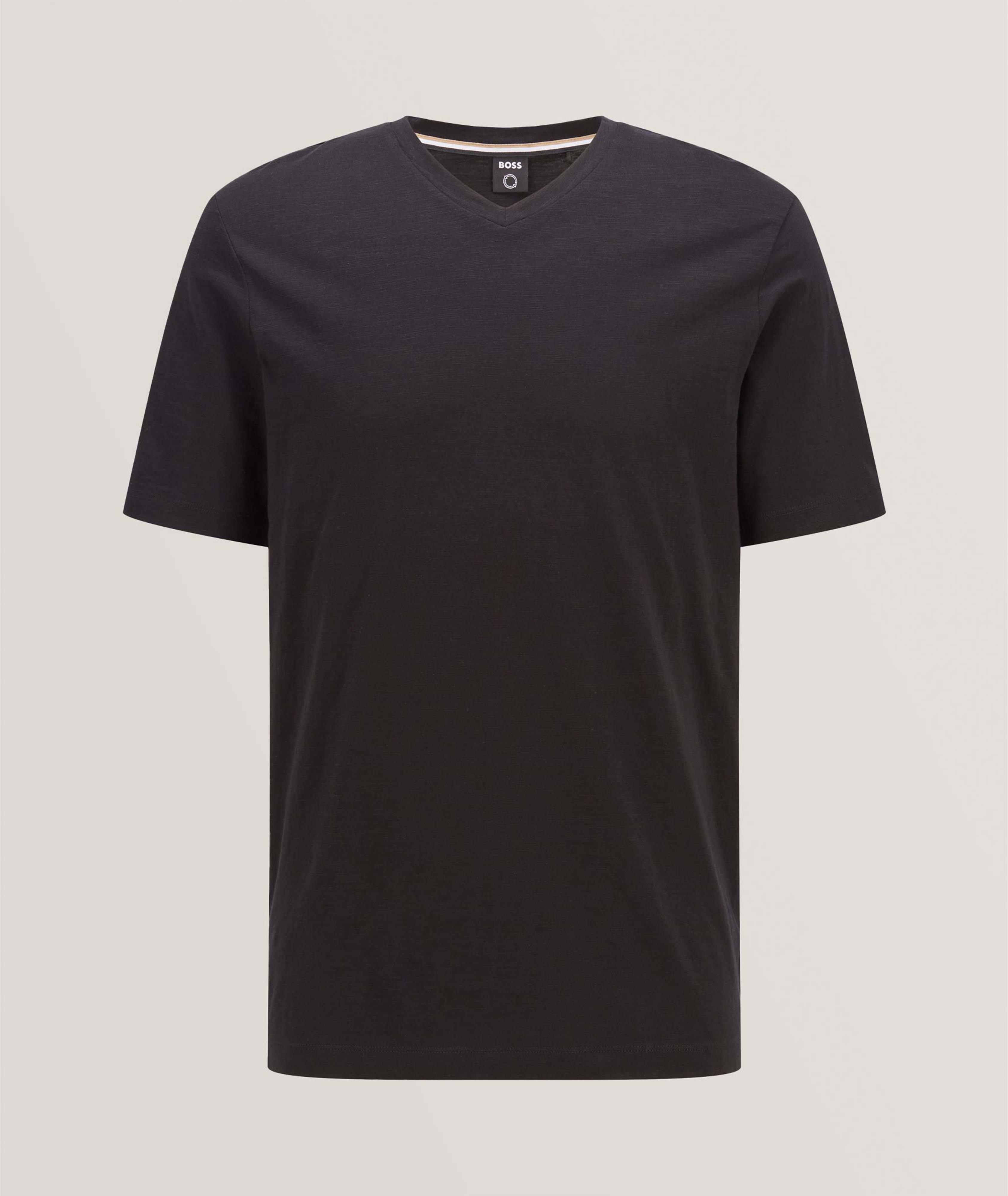 BOSS T-Shirt Tilson En Jersey De Coton Mercerisé En Noir , Taille Homme TTG