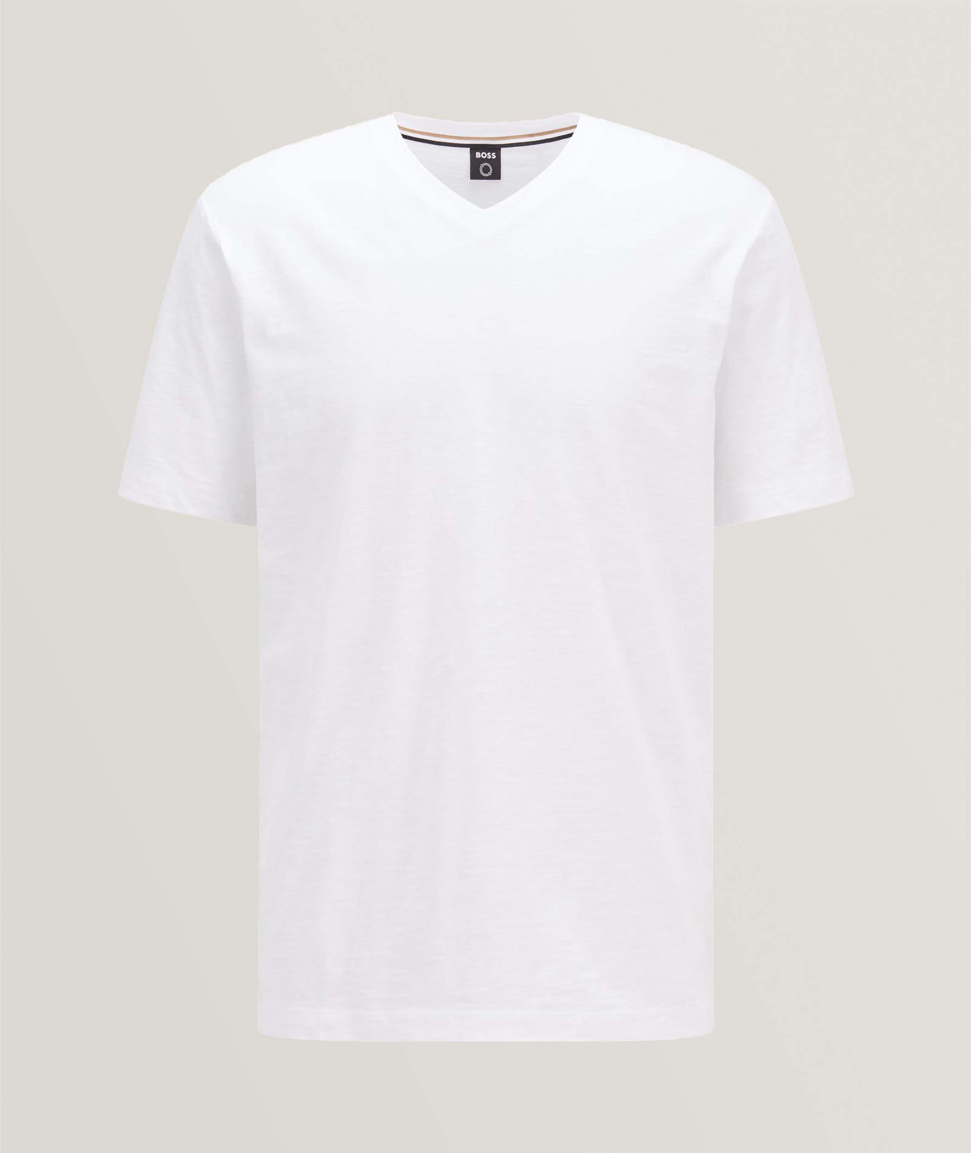 BOSS T-Shirt Tilson En Jersey De Coton Mercerisé En Blanc , Taille Homme TG