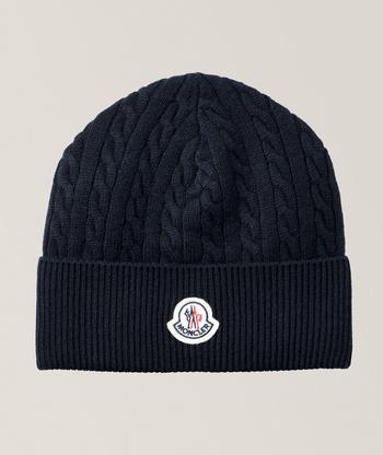 Moncler Berretto Tricot Patch Logo Virgin Wool Toque | Hats