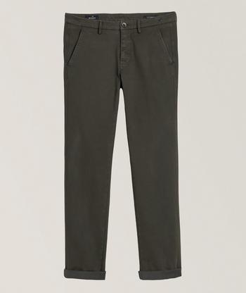 Mason's Slim-Fit Torino Pleated Jersey Stretch-Cotton Pants