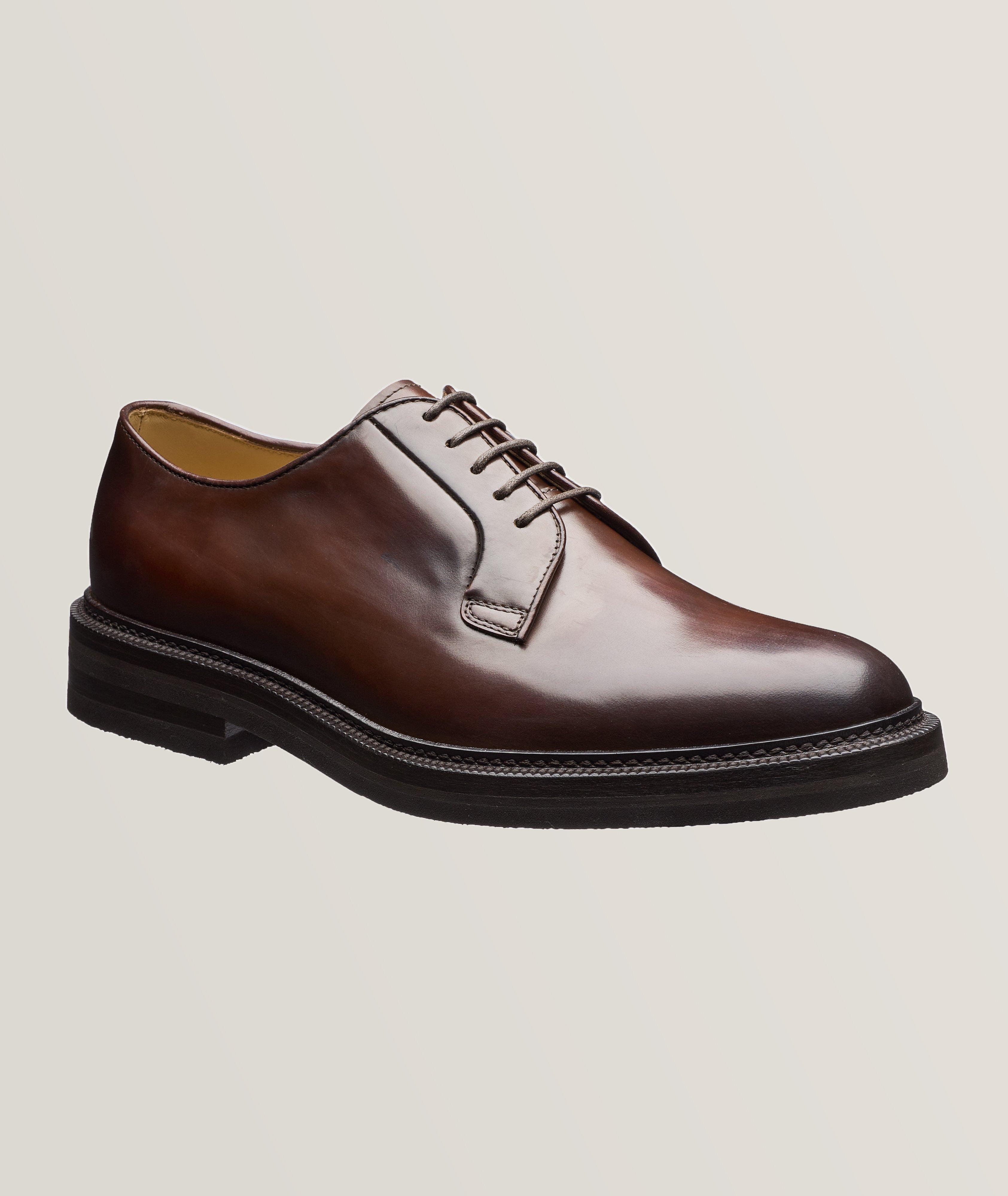 Polished Leather Lace Up Derbies