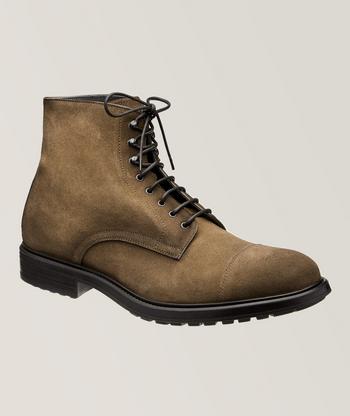 Brown suede clearance lace up boots