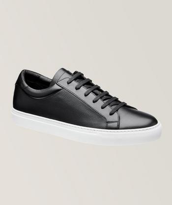 Low top black sale leather sneakers