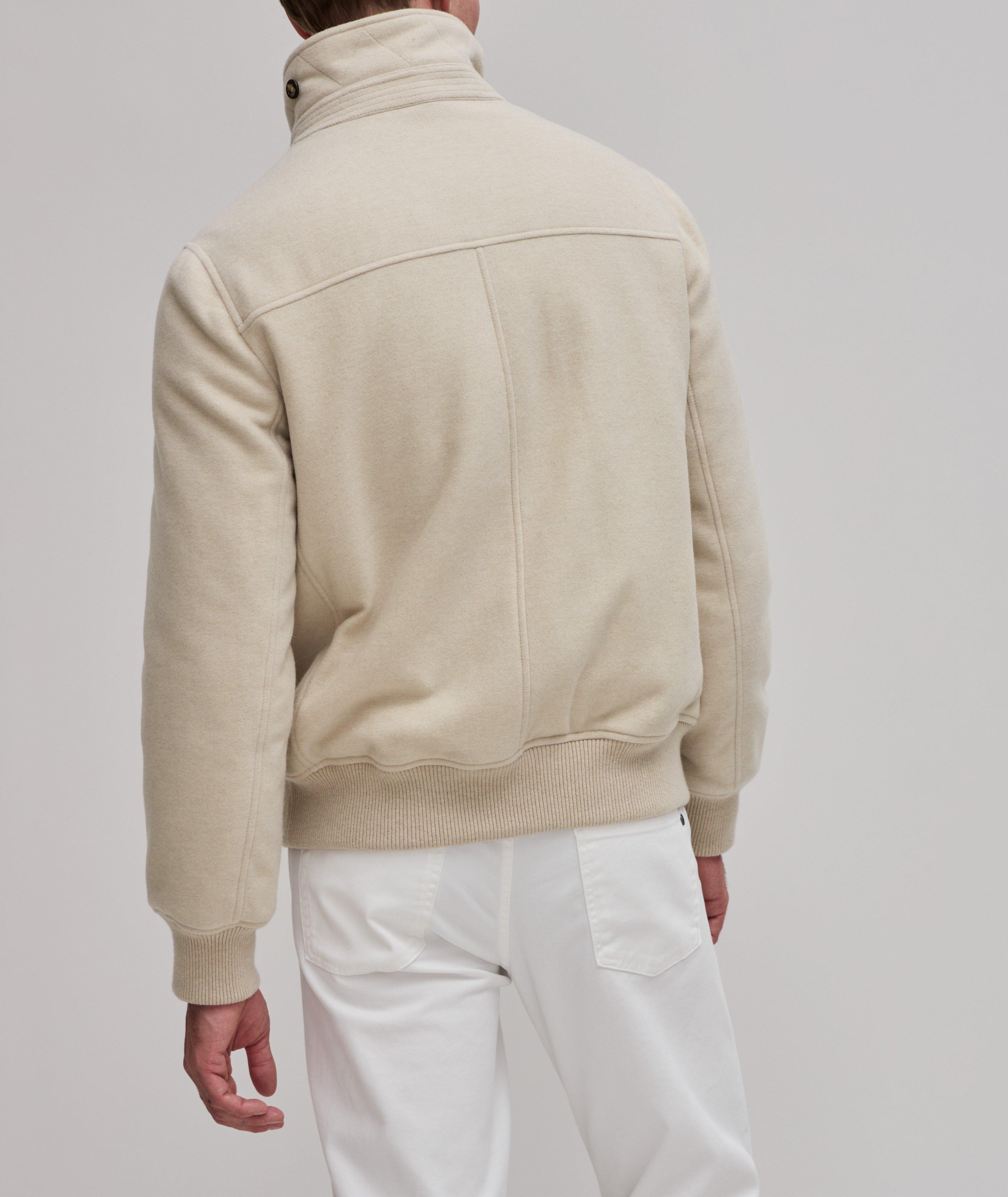 Treated Cashmere Shearling Bomber Jacket  image 2