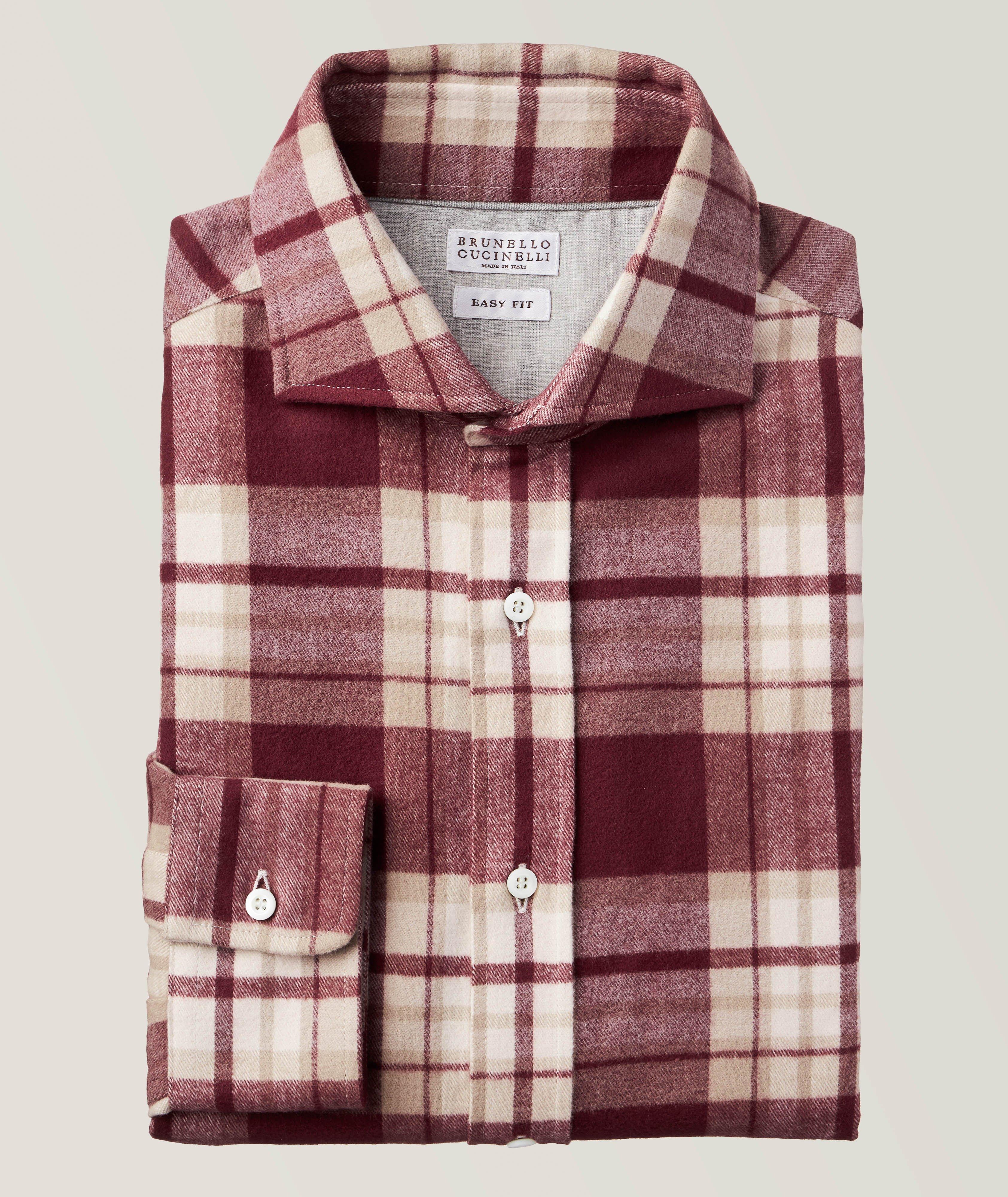 Easy-Fit Plaid Flannel Cotton Shirt image 0