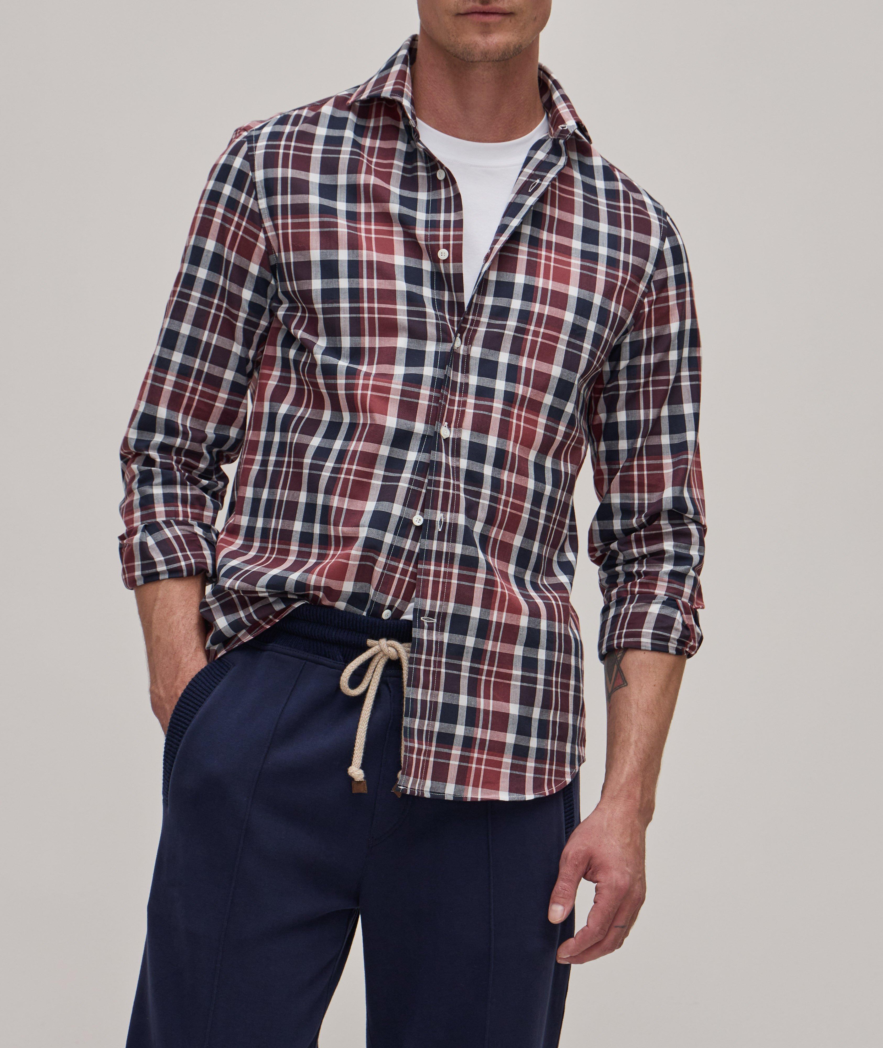 Easy-Fit Check Cotton Sport Shirt image 1