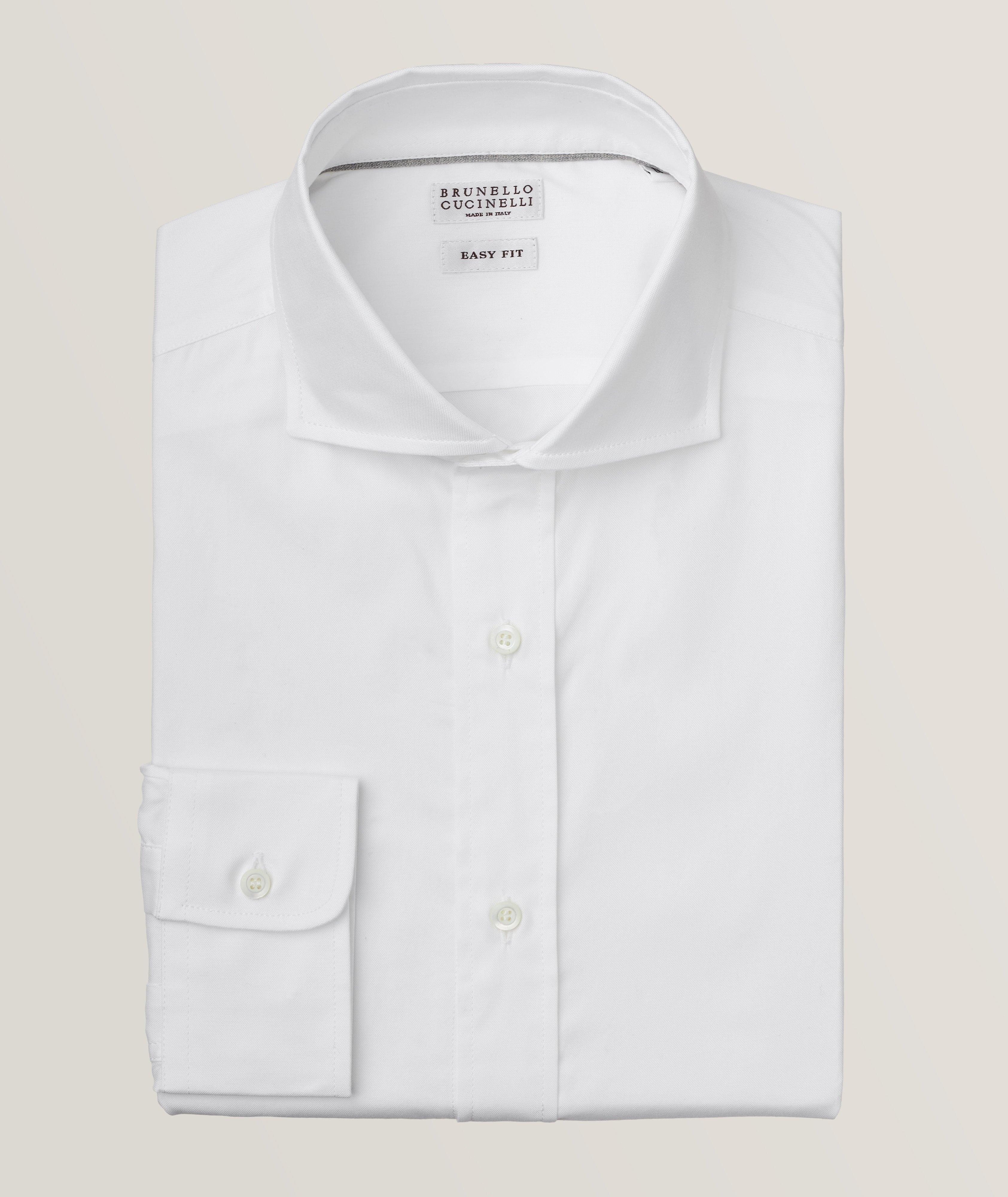 Brunello Cucinelli Easy-Fit Cotton Oxford Shirt In White , Men's Size 2XL