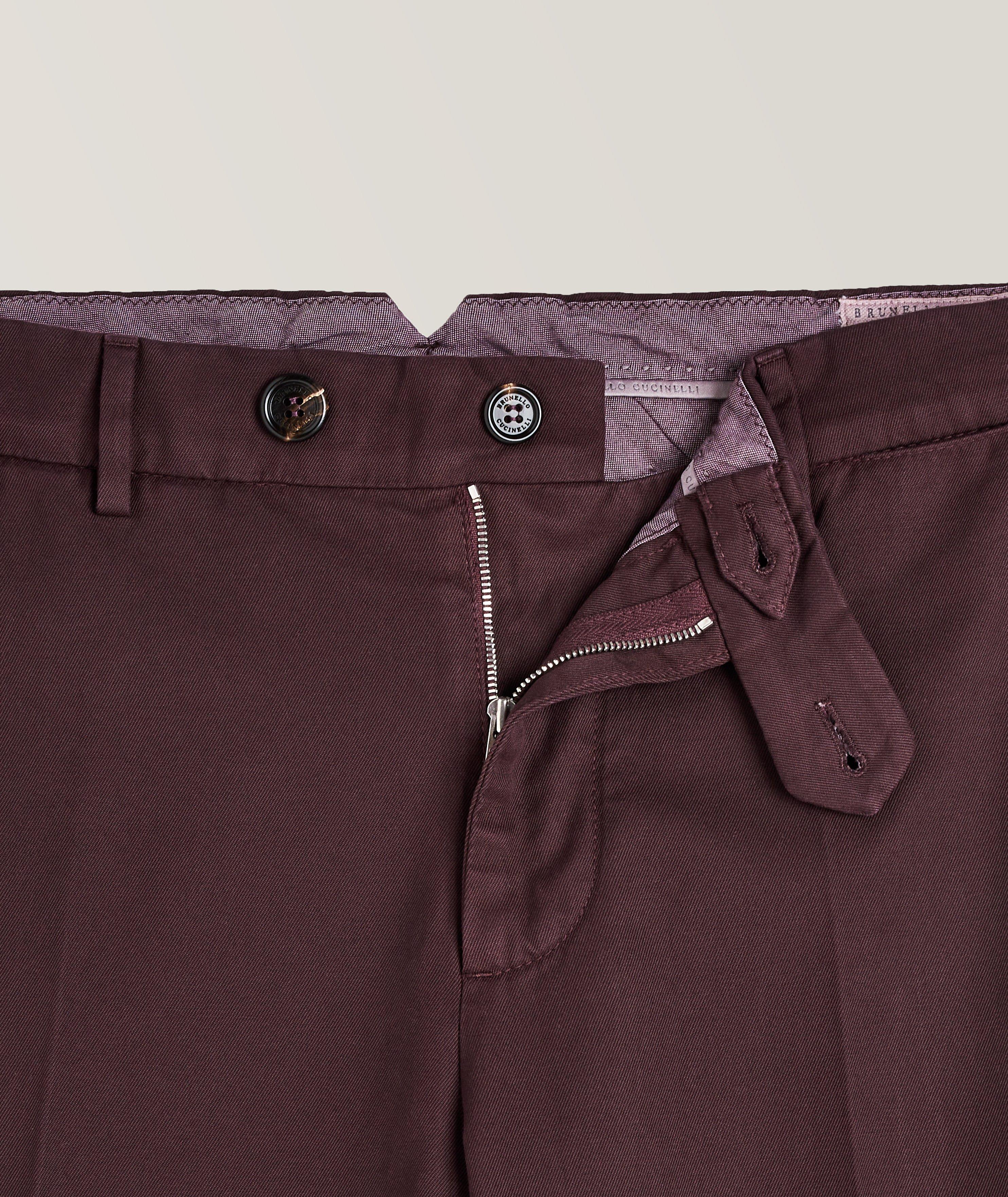 Flat Front Cotton Trousers  image 1