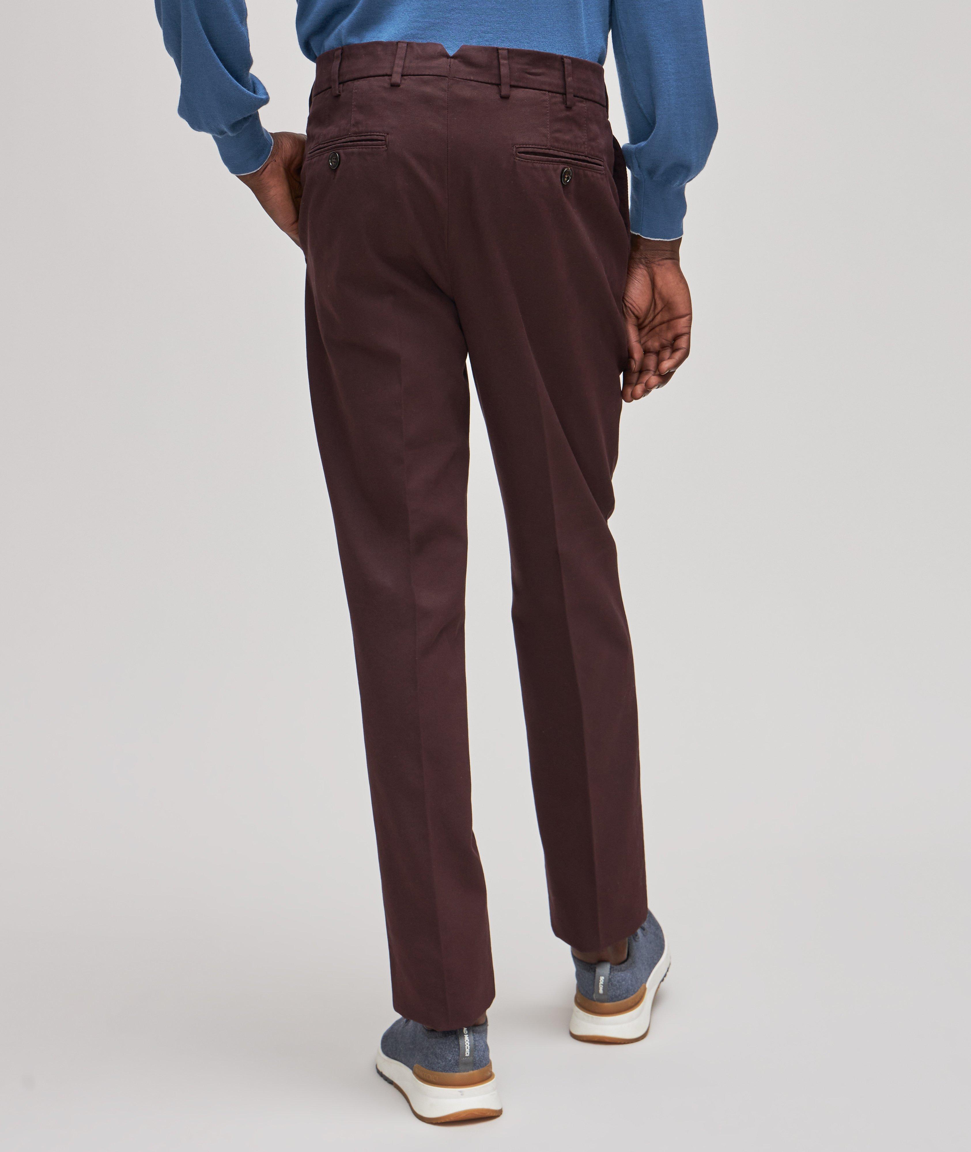 Flat Front Cotton Trousers  image 3